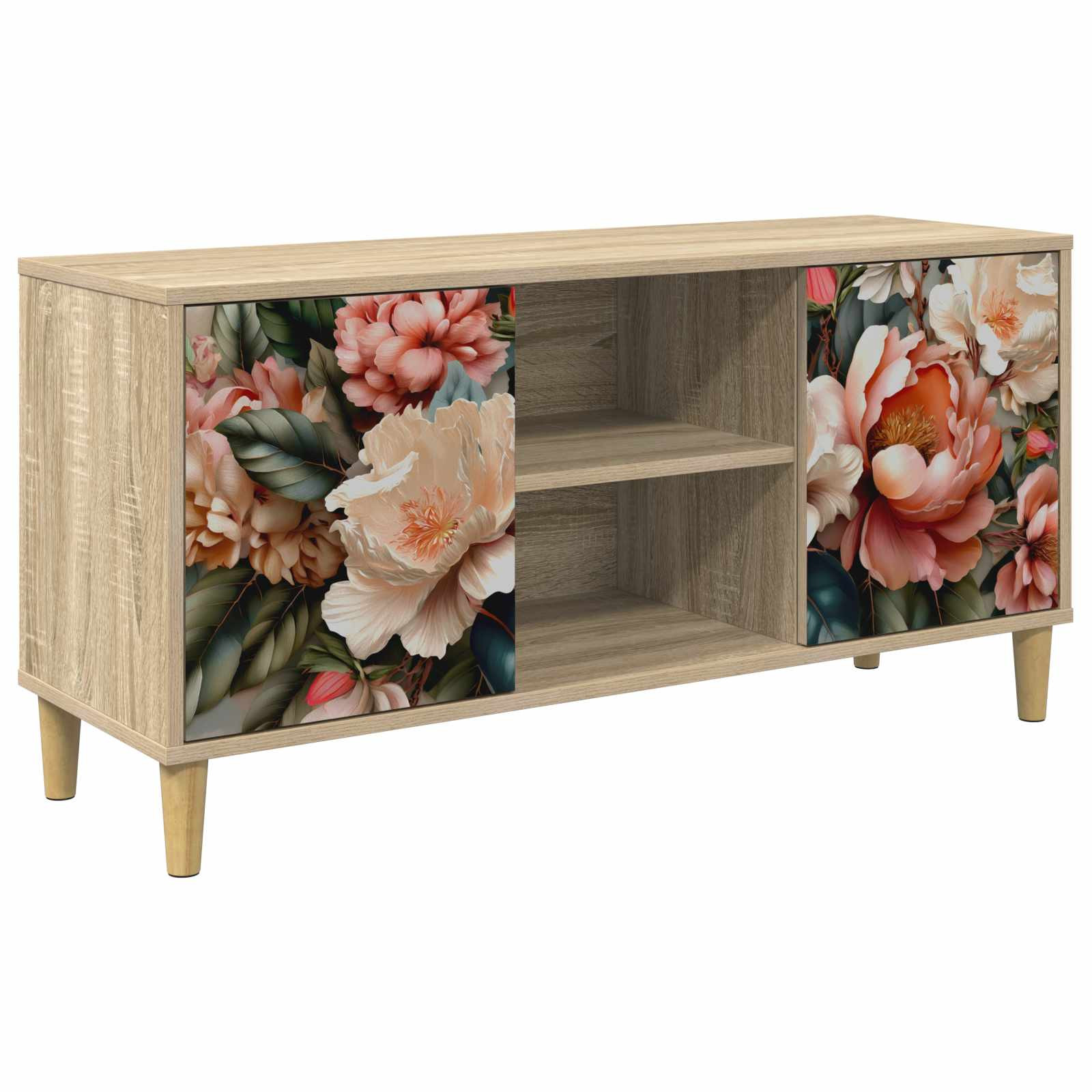 vidaXL TV-Schrank BORNE 102 x 33 x 50 cm Sonoma Holzwerkstoff
