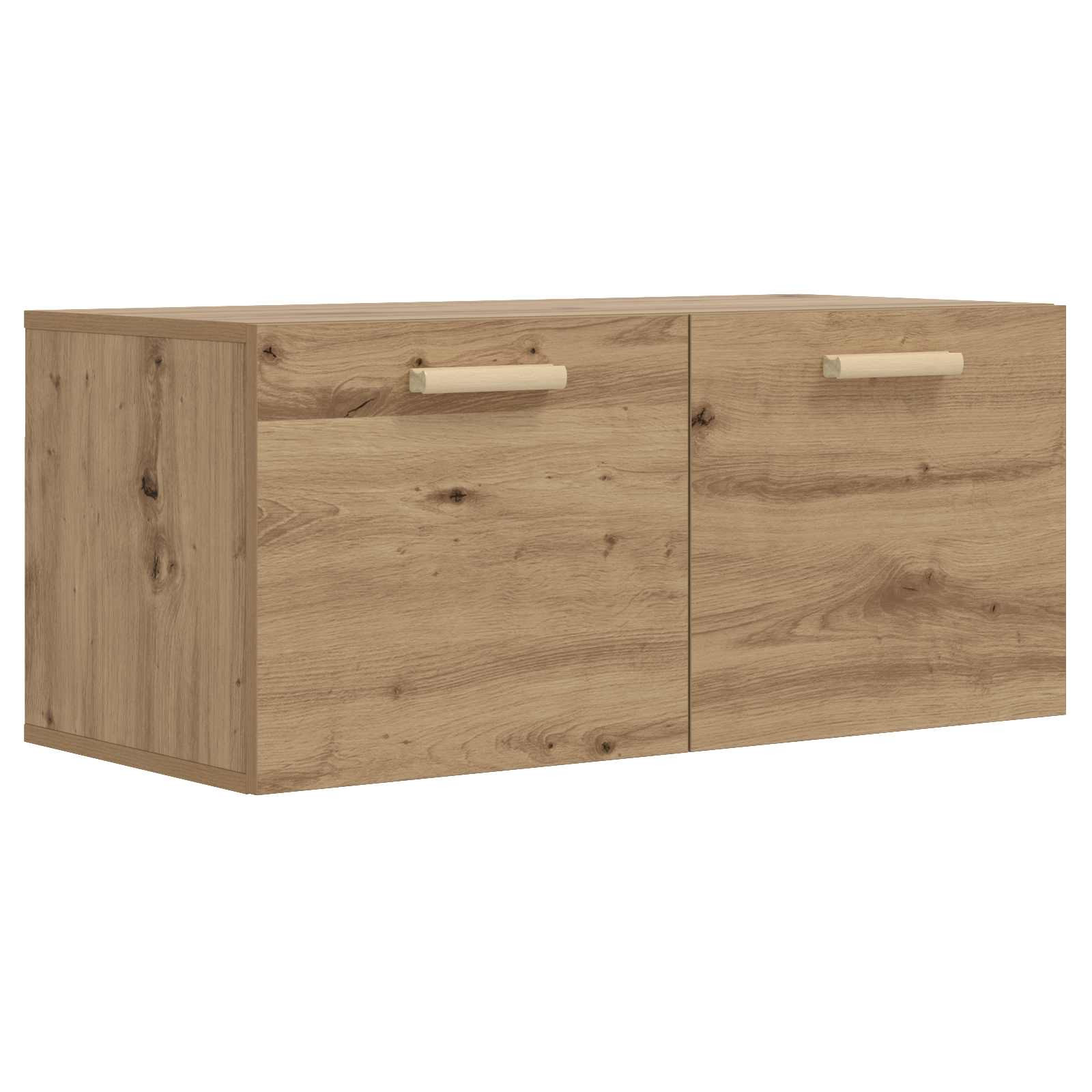 vidaXL Wandschrank Wandhalterung Artisan-Eiche 80 x 36,5 x 35 cm