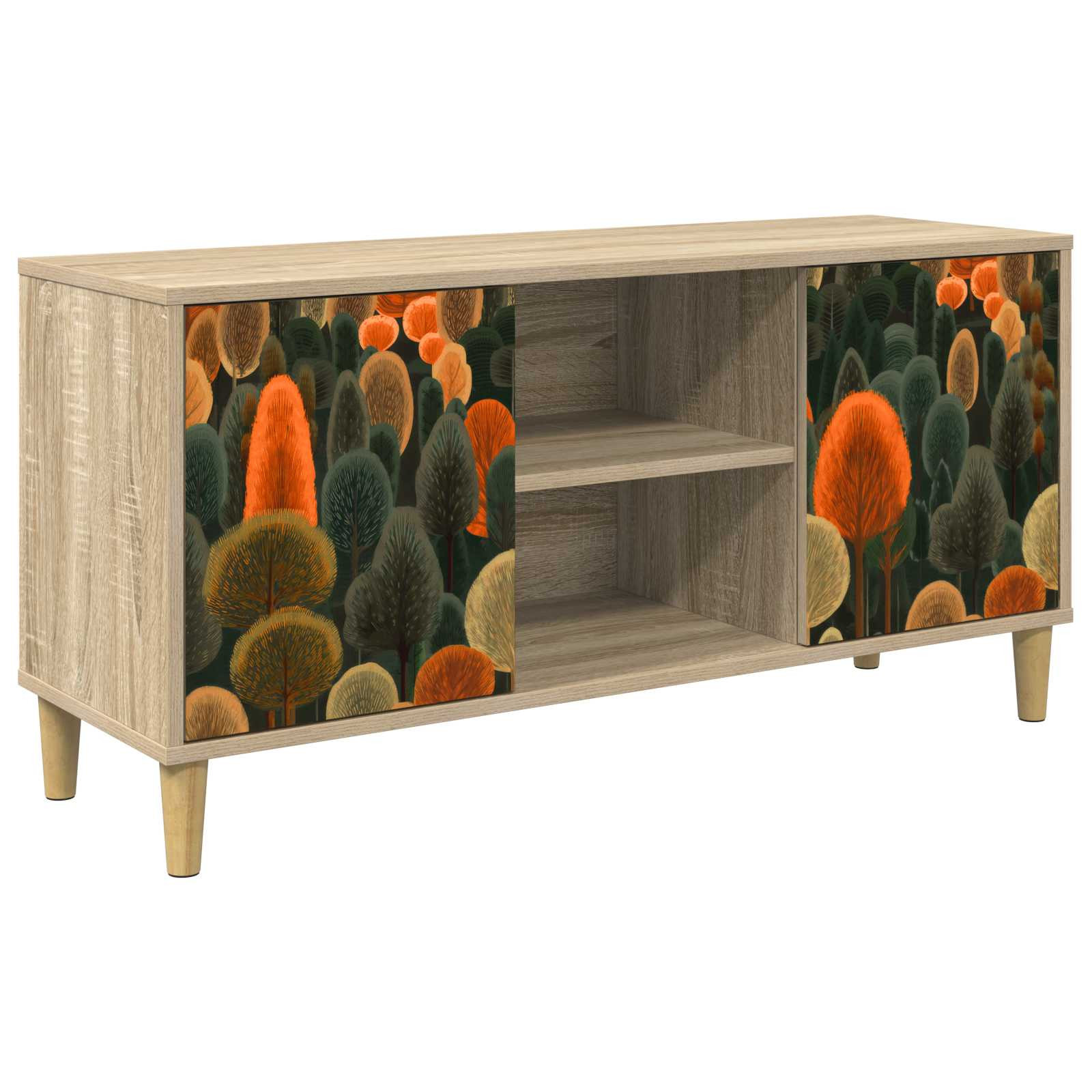 vidaXL TV-Schrank ZAANDAM 102 x 33 x 50 cm Sonoma Holzwerkstoff