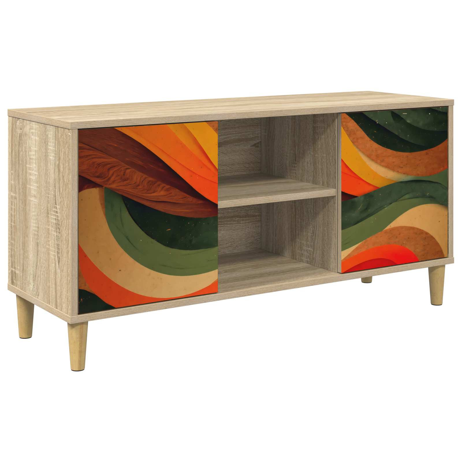 vidaXL TV-Schrank BONN 102 x 33 x 50 cm Sonoma Holzwerkstoff