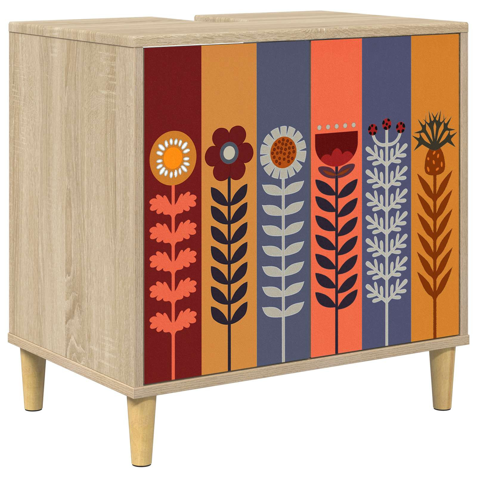 vidaXL Badezimmerschrank ESSEN Sonoma 60 x 40 x 60 cm Holzwerkstoff
