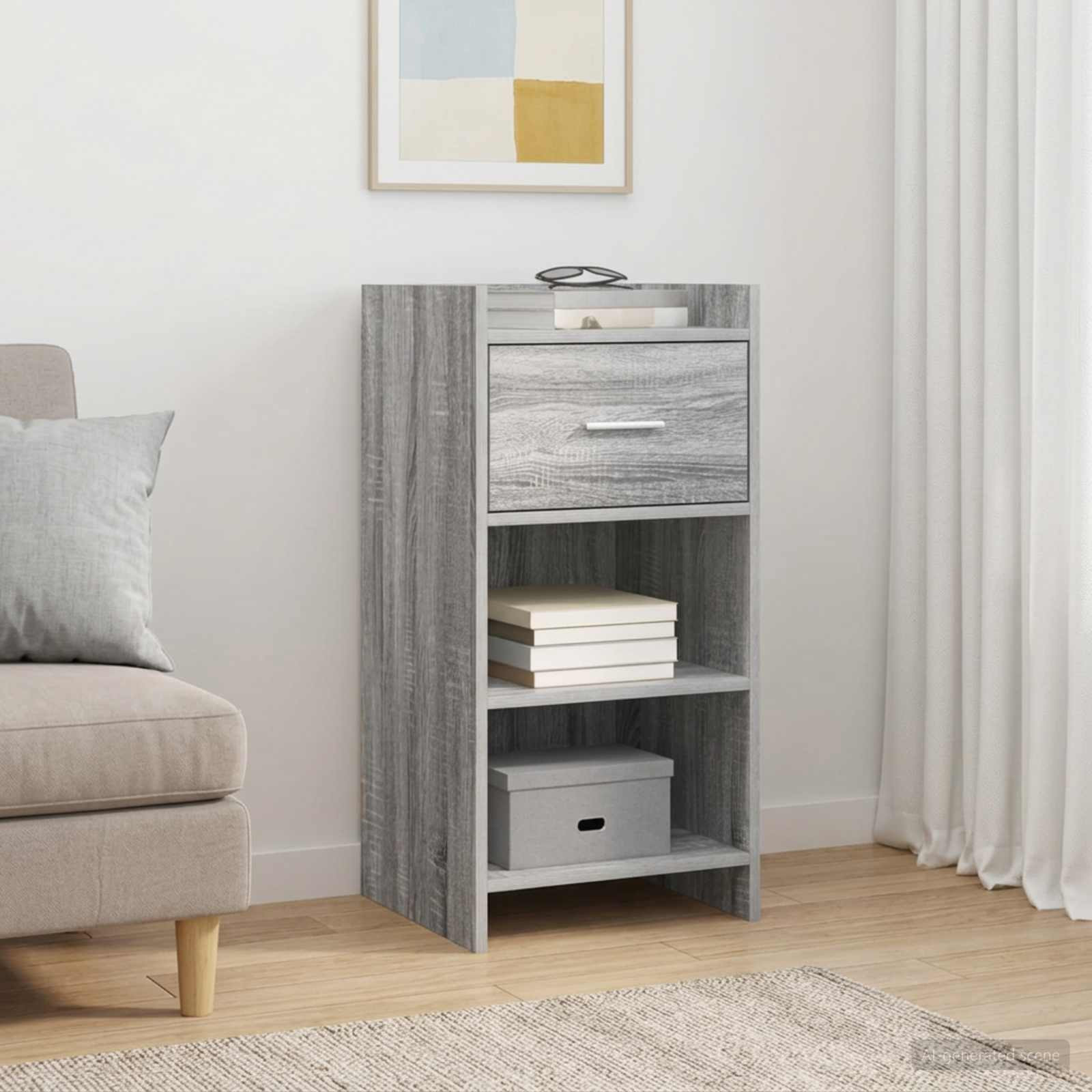 vidaXL Sideboard Grau Sonoma 40 x 36 x 80 cm Holzwerkstoff