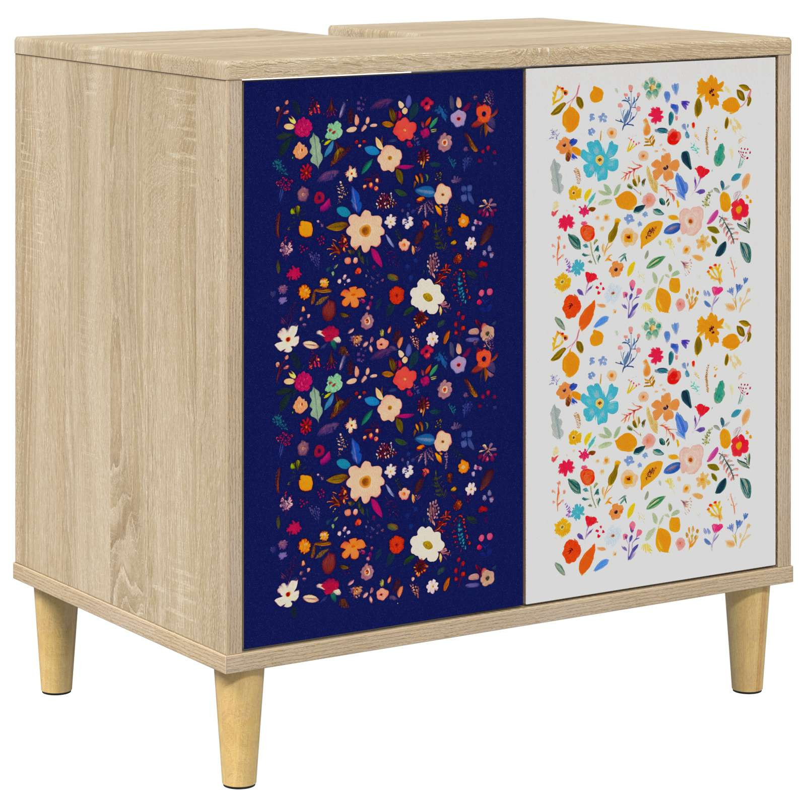 vidaXL Badezimmerschrank MAINZ Sonoma 60 x 40 x 60 cm Holzwerkstoff