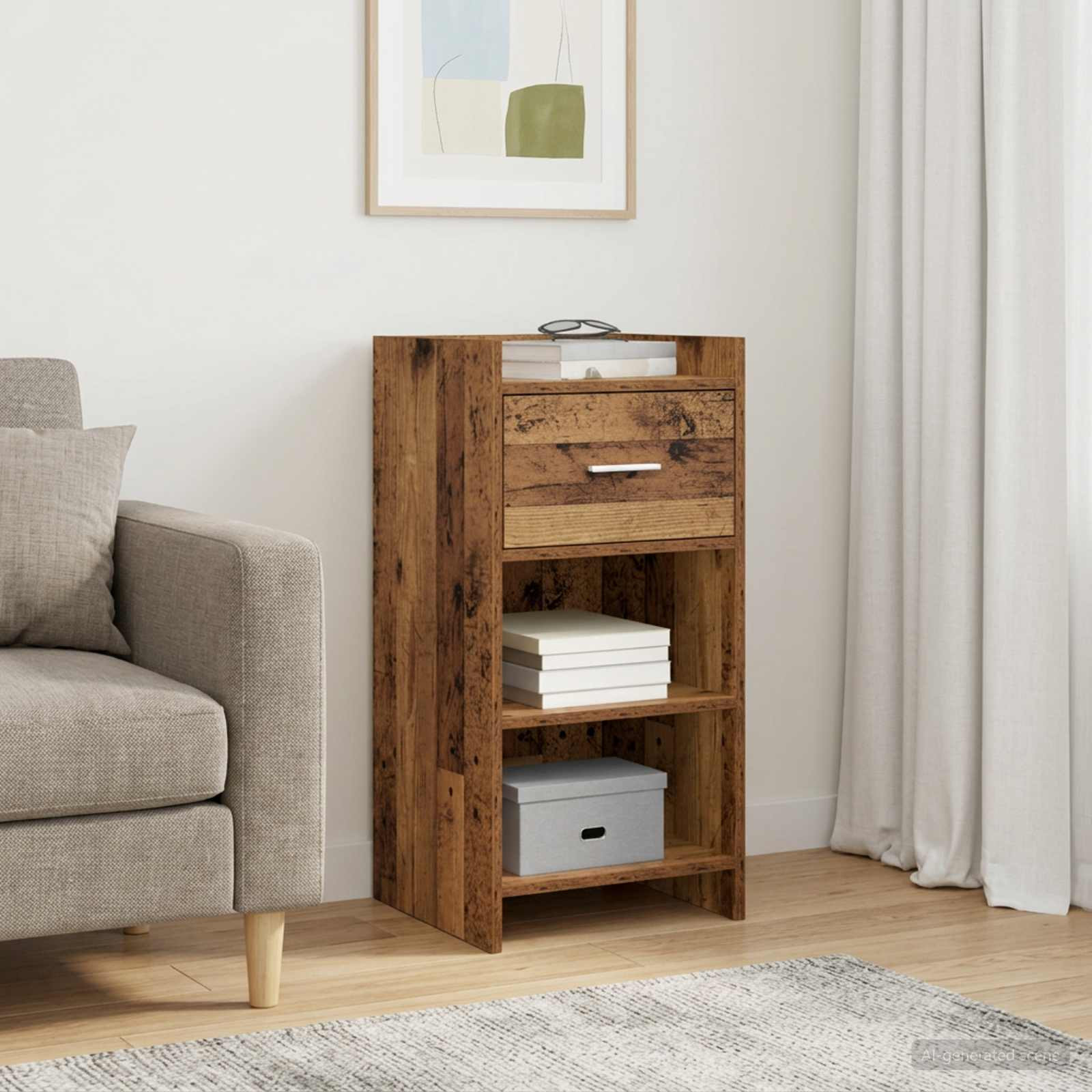 vidaXL Sideboard Altholz 40 x 36 x 80 cm Holzwerkstoff