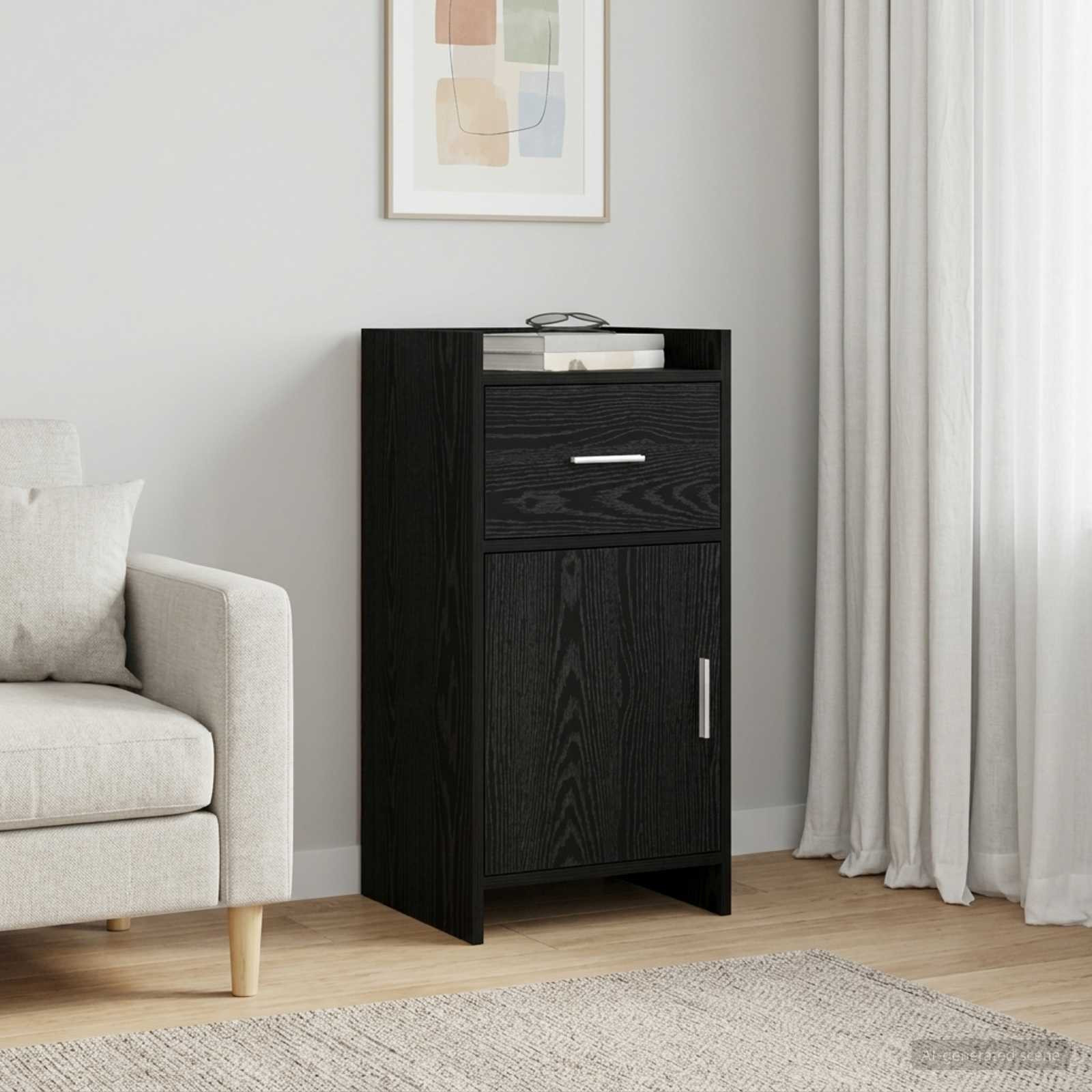 vidaXL Sideboard Schwarze Eiche 40 x 36 x 80 cm Holzwerkstoff