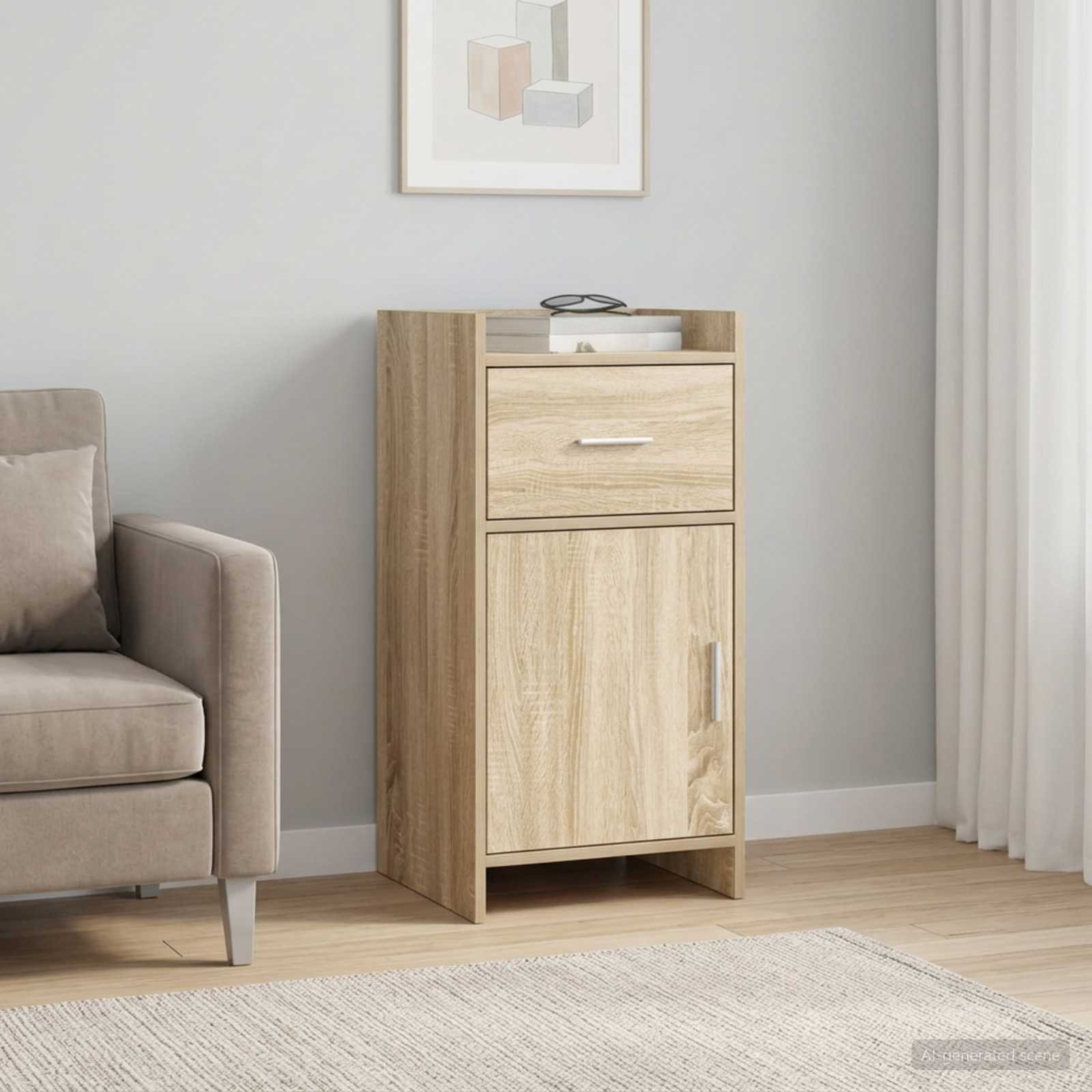 vidaXL Sideboard Sonoma-Eiche 40 x 36 x 80 cm Holzwerkstoff