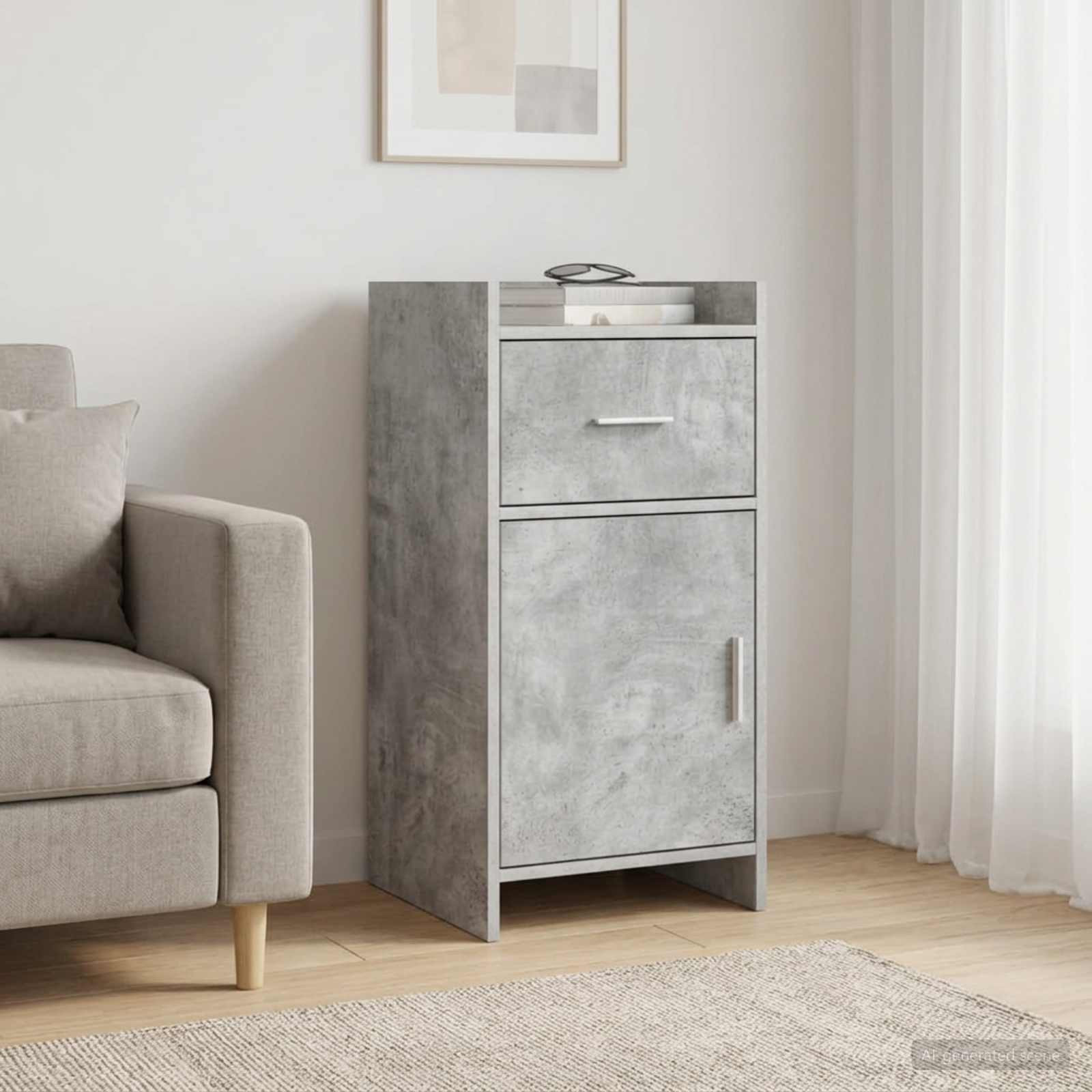 vidaXL Sideboard Betongrau 40 x 36 x 80 cm Holzwerkstoff