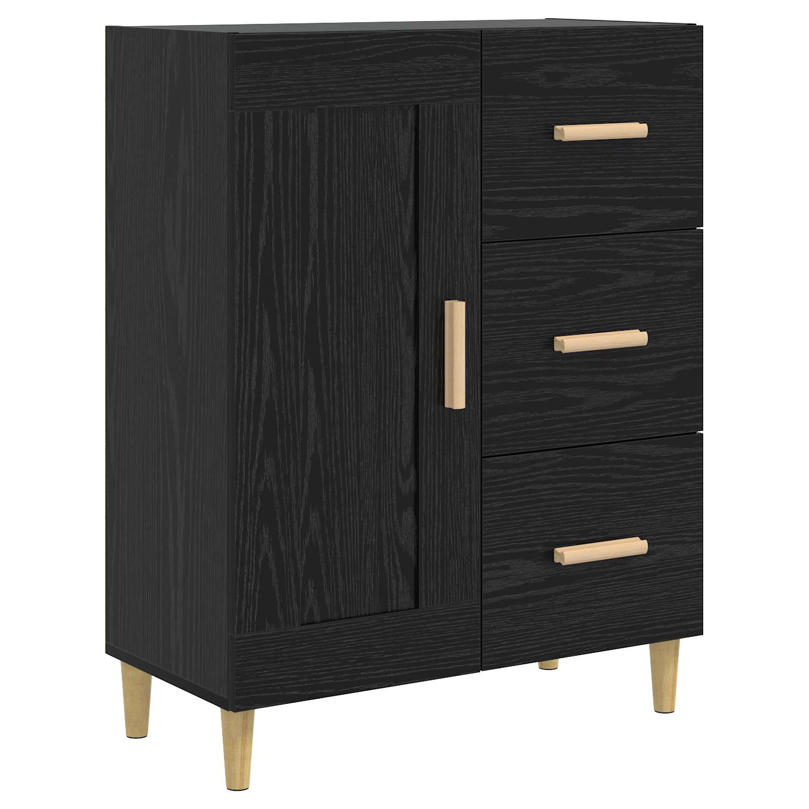 vidaXL Sideboard Schwarze Eiche 69,5 x 34 x 90 cm Holzwerkstoff