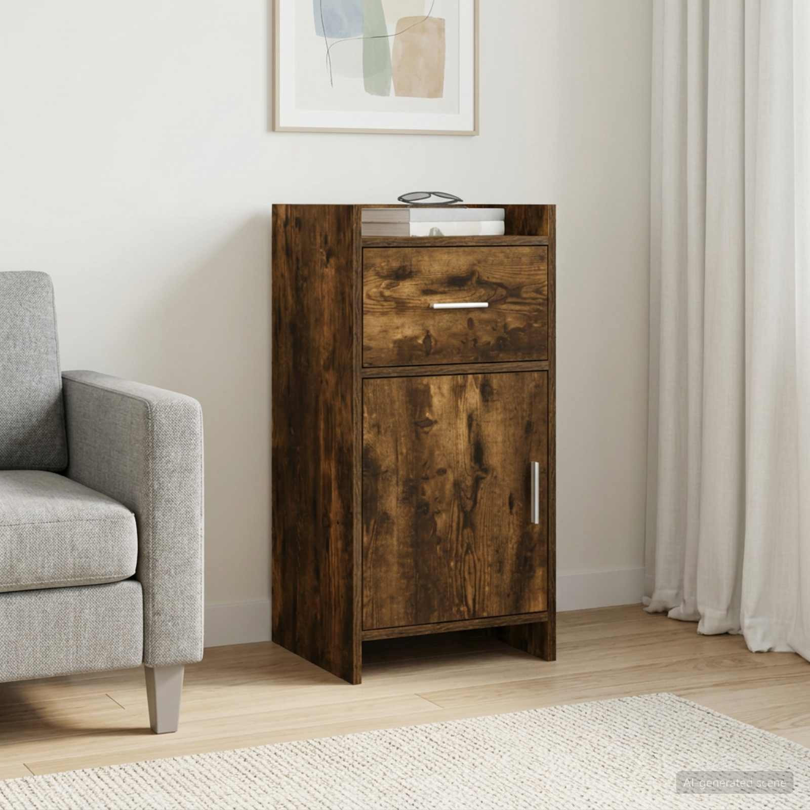 vidaXL Sideboard Geräucherte Eiche 40 x 36 x 80 cm Holzwerkstoff