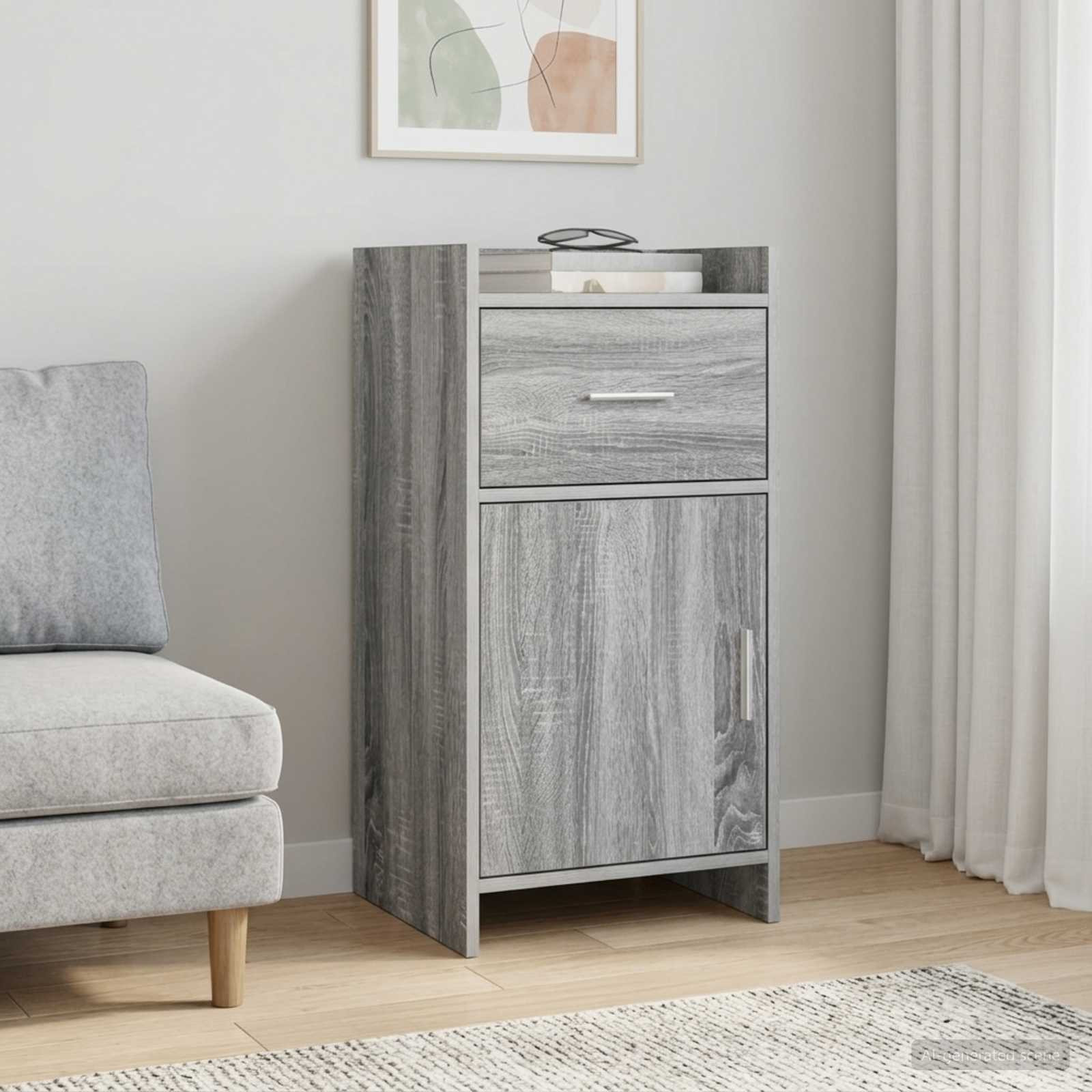 vidaXL Sideboard Grau Sonoma 40 x 36 x 80 cm Holzwerkstoff