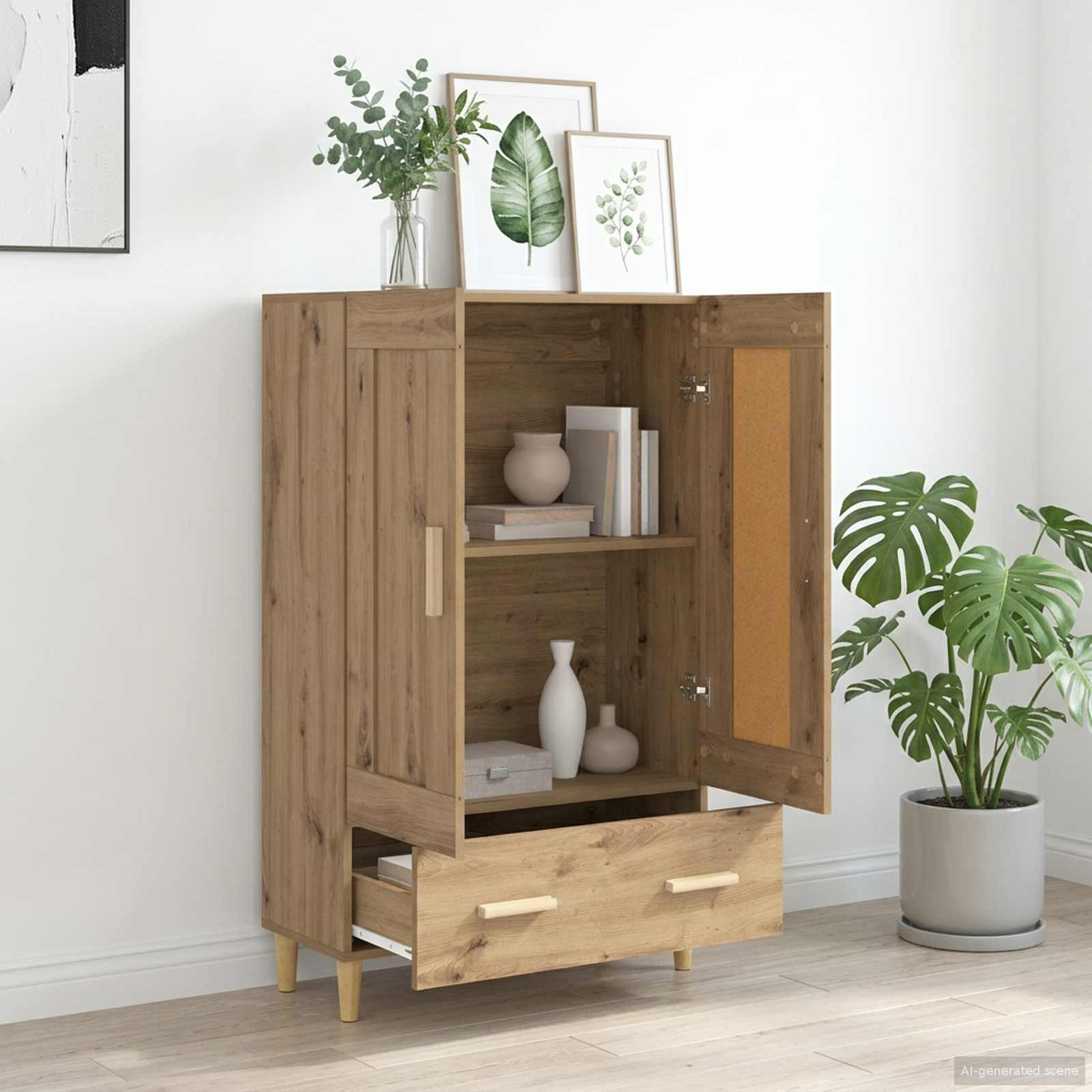 vidaXL Highboard Artisan-Eiche 70 x 31 x 115 cm Holzwerkstoff