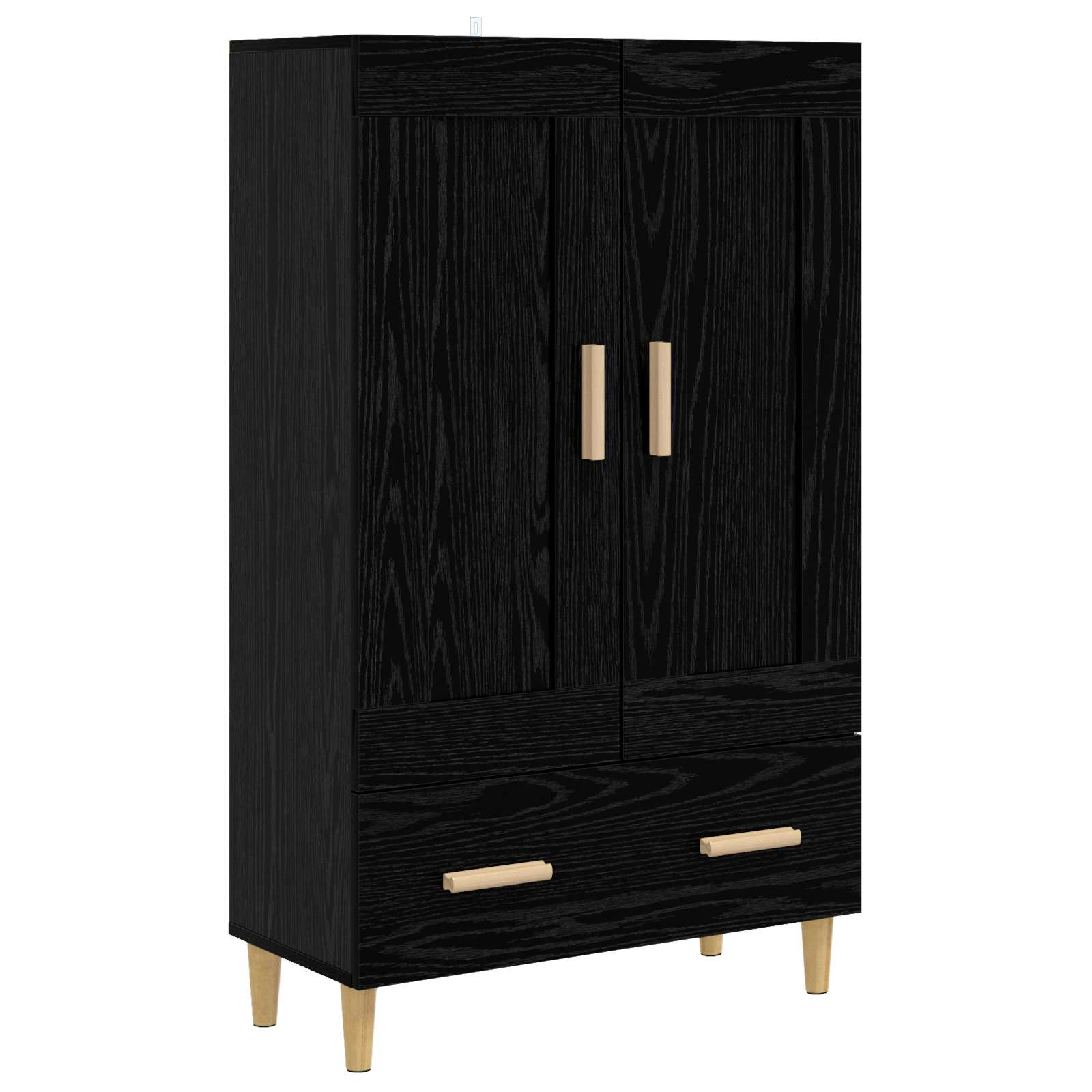 vidaXL Highboard Schwarze Eiche 70 x 31 x 115 cm Holzwerkstoff