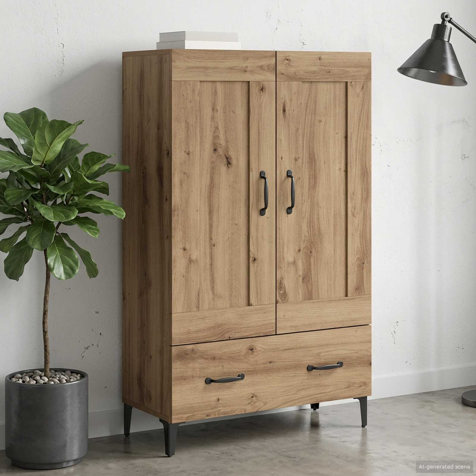 vidaXL Highboard Artisan-Eiche 70 x 31 x 115 cm Holzwerkstoff