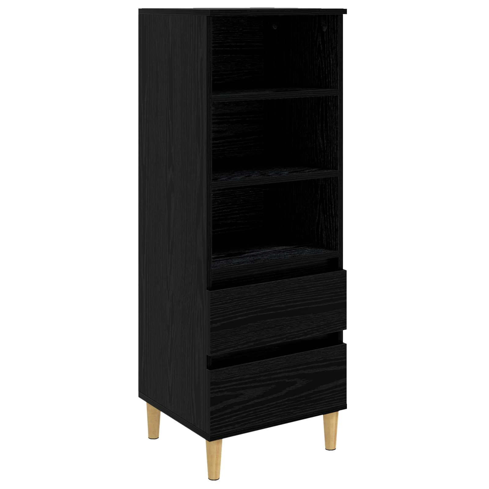 vidaXL Highboard Schwarze Eiche 40 x 36 x 110 cm Holzwerkstoff
