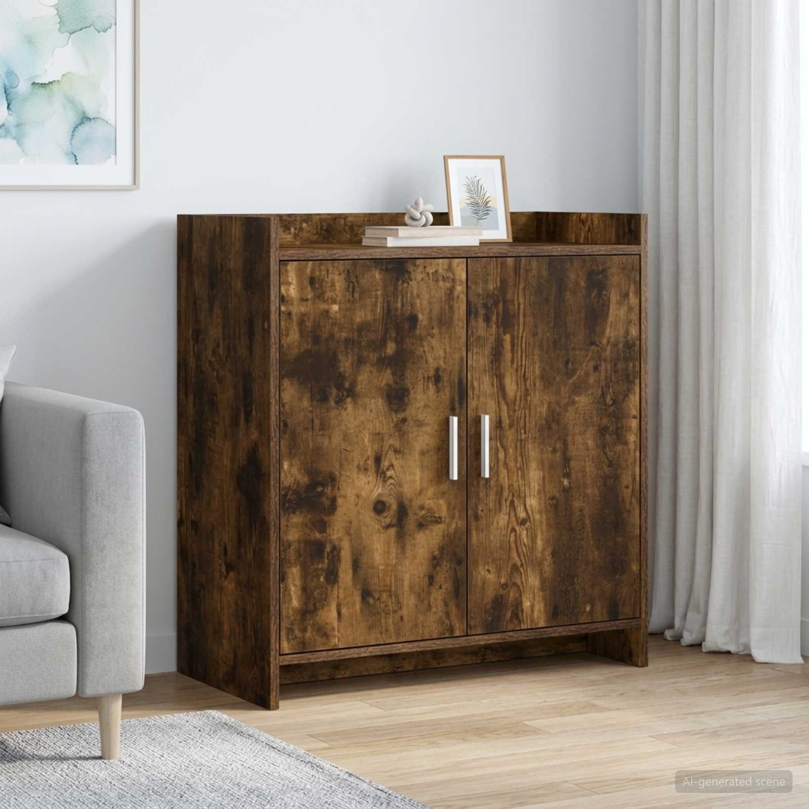 vidaXL Sideboard Geräucherte Eiche 72 x 36 x 80 cm Holzwerkstoff