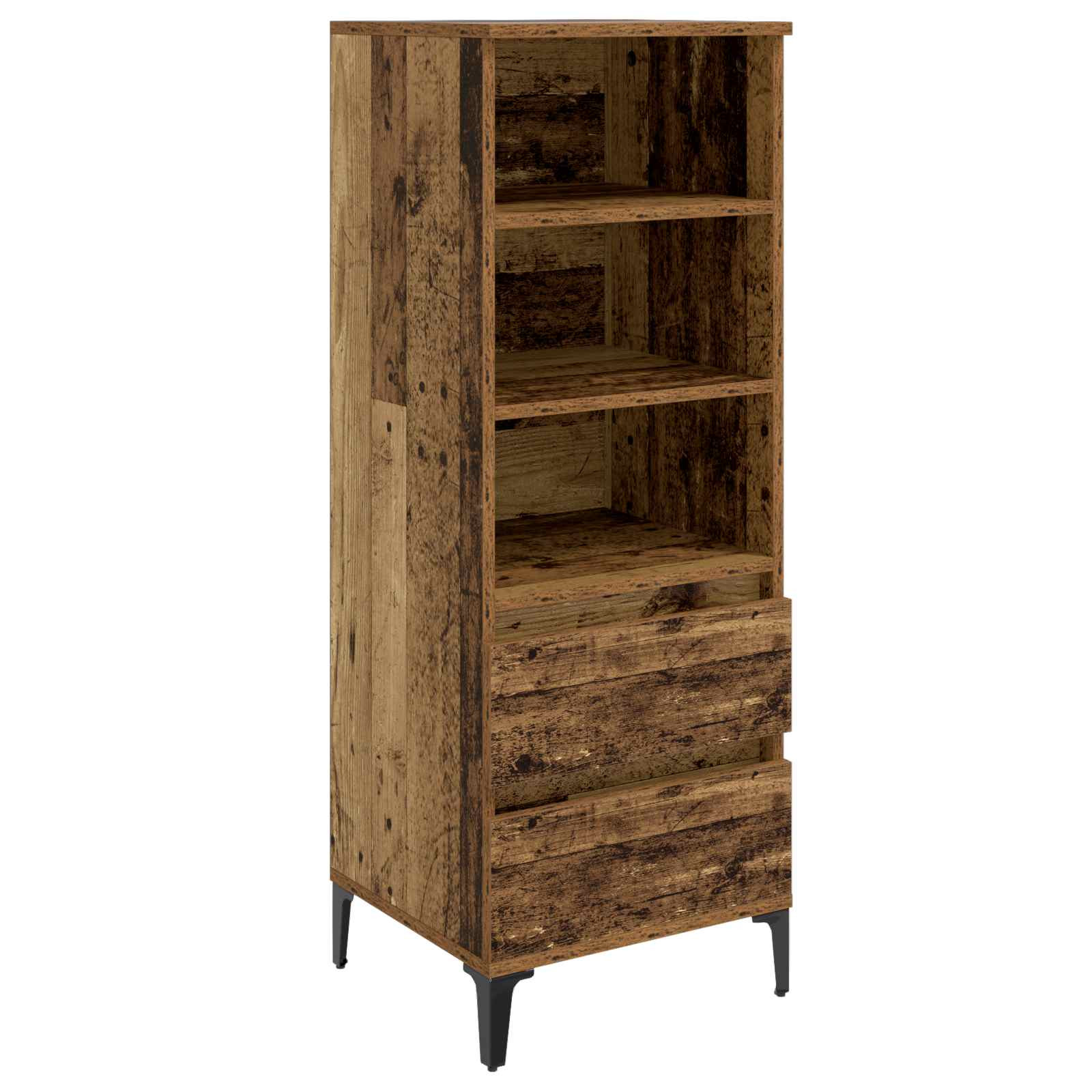 vidaXL Highboard Altholz 40 x 36 x 110 cm Holzwerkstoff
