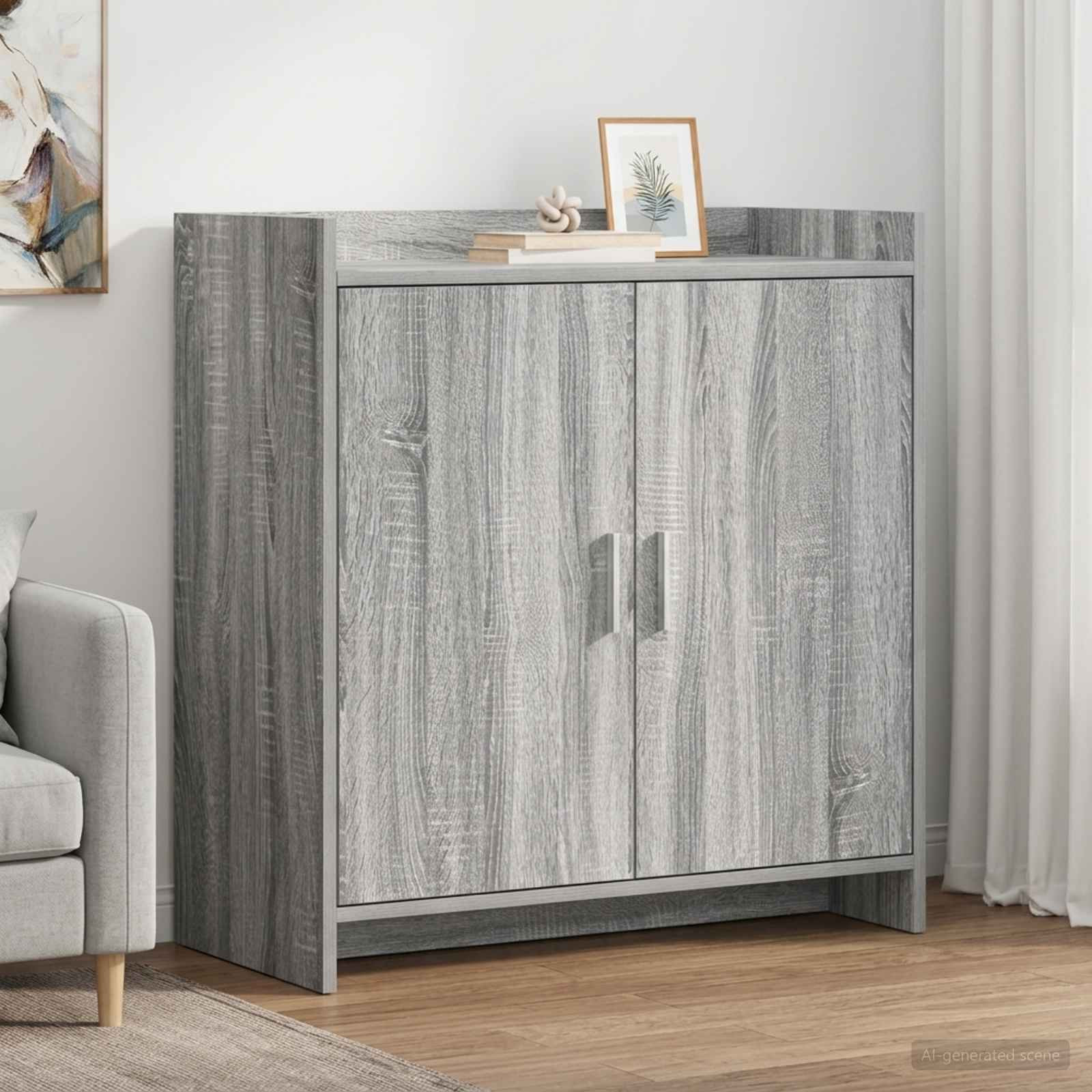 vidaXL Sideboard Grau Sonoma 72 x 36 x 80 cm Holzwerkstoff