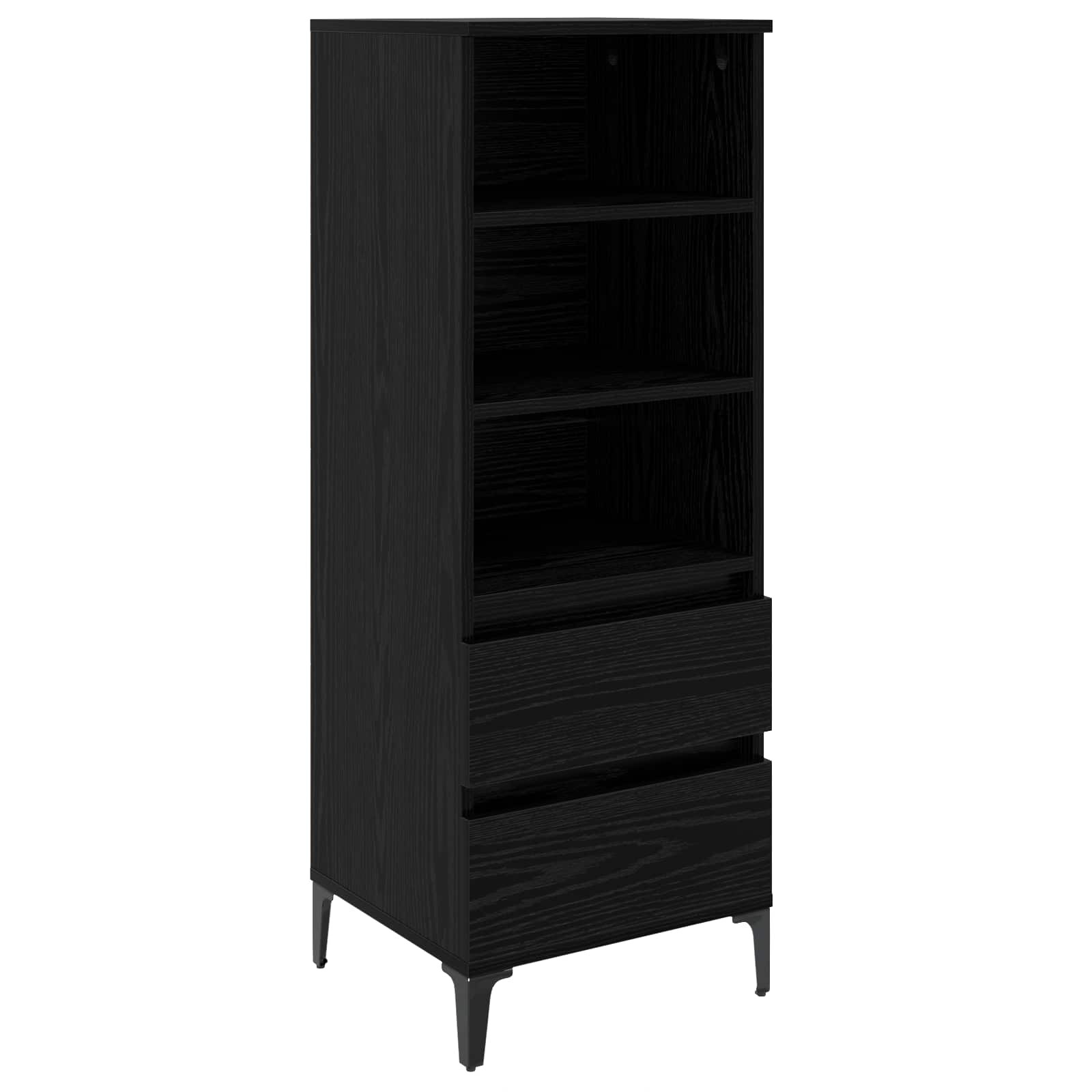 vidaXL Highboard Schwarze Eiche 40 x 36 x 110 cm Holzwerkstoff