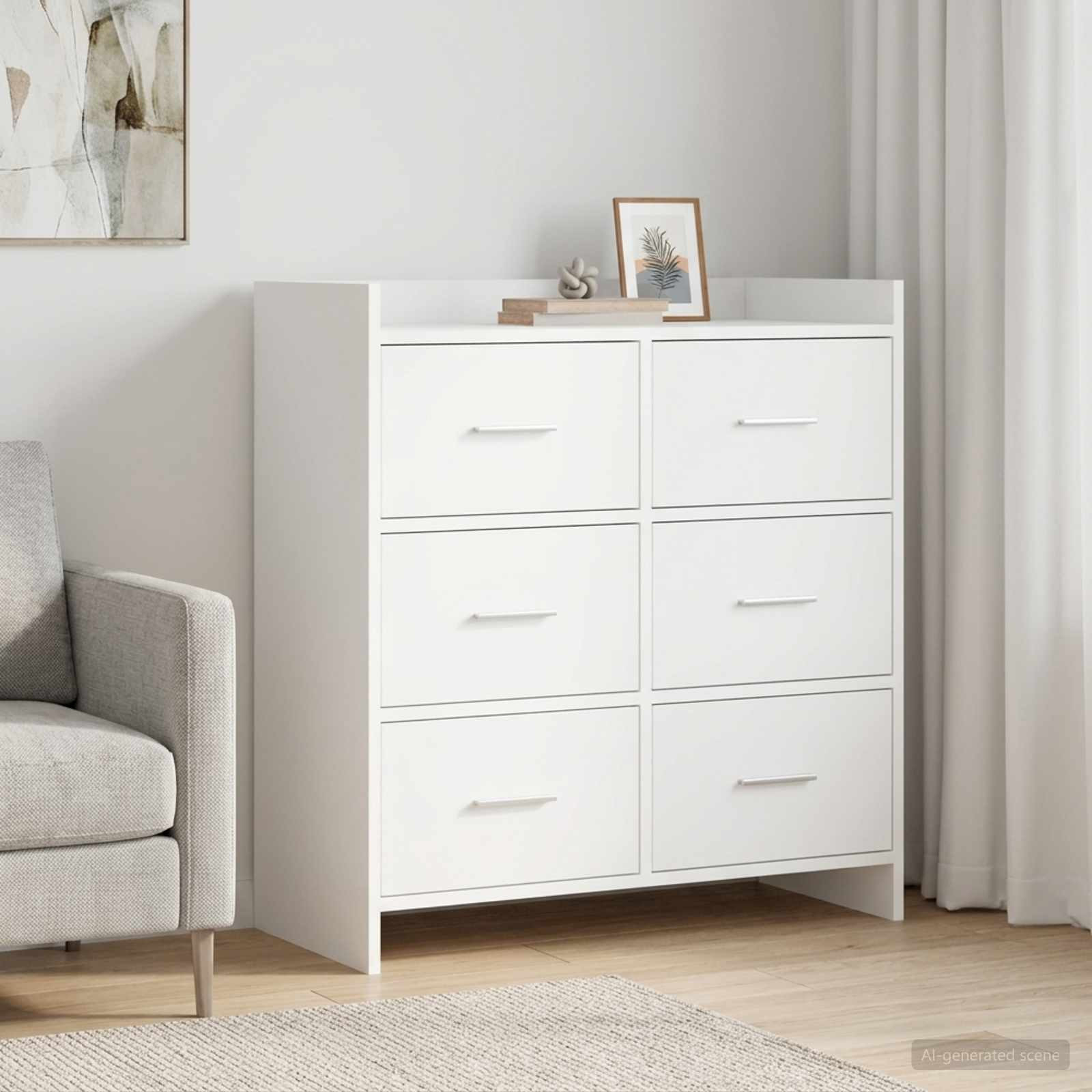vidaXL Sideboard Weiß 75 x 33 x 80 cm Holzwerkstoff
