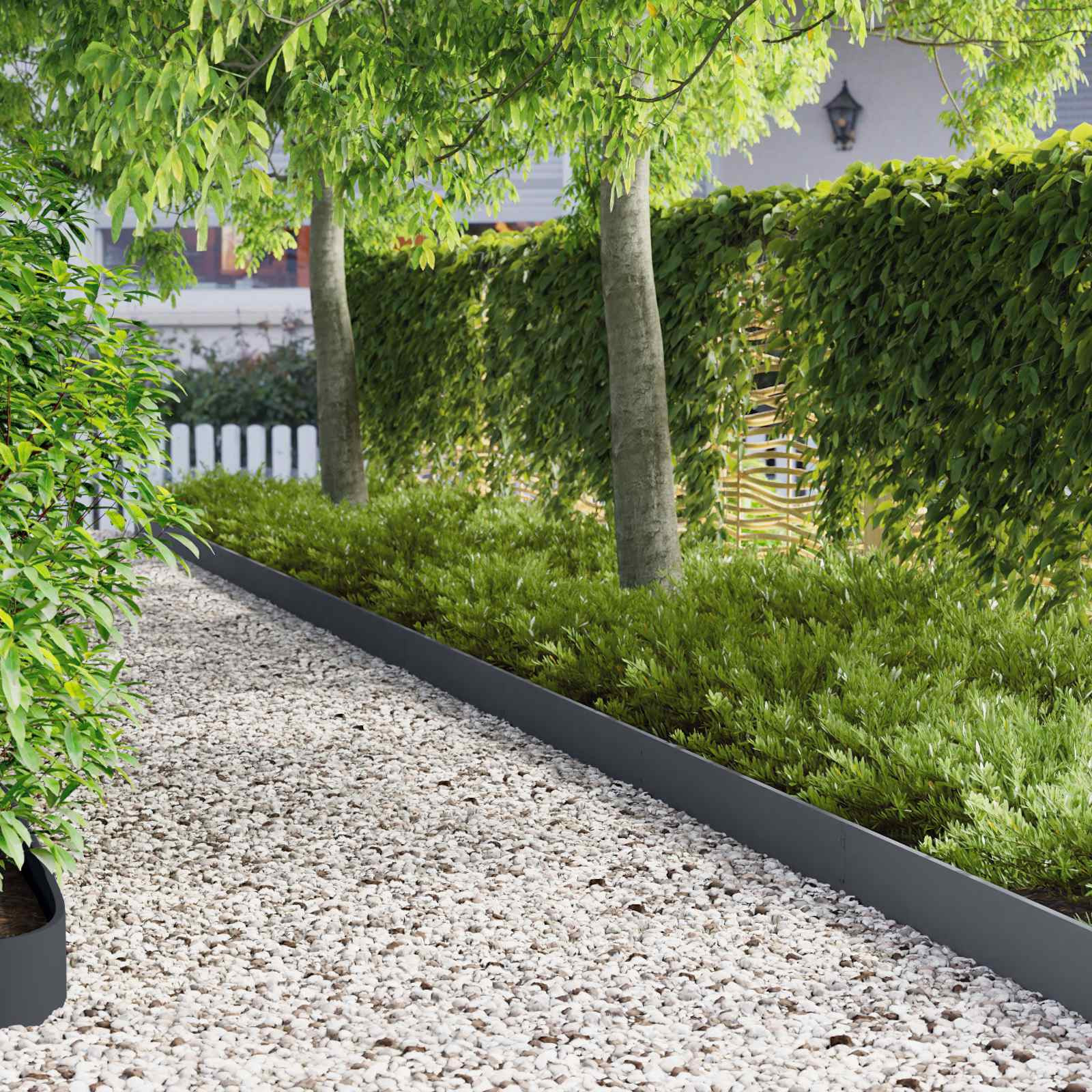 vidaXL Raseneinfassung 10 pcs 103 x 15 cm Stahl Anthrazit