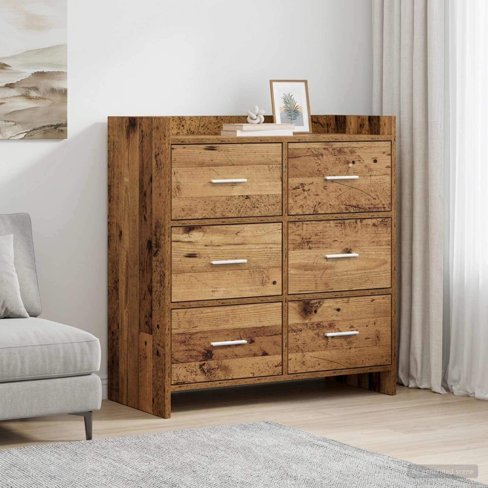 vidaXL Sideboard Altholz 75 x 33 x 80 cm Holzwerkstoff