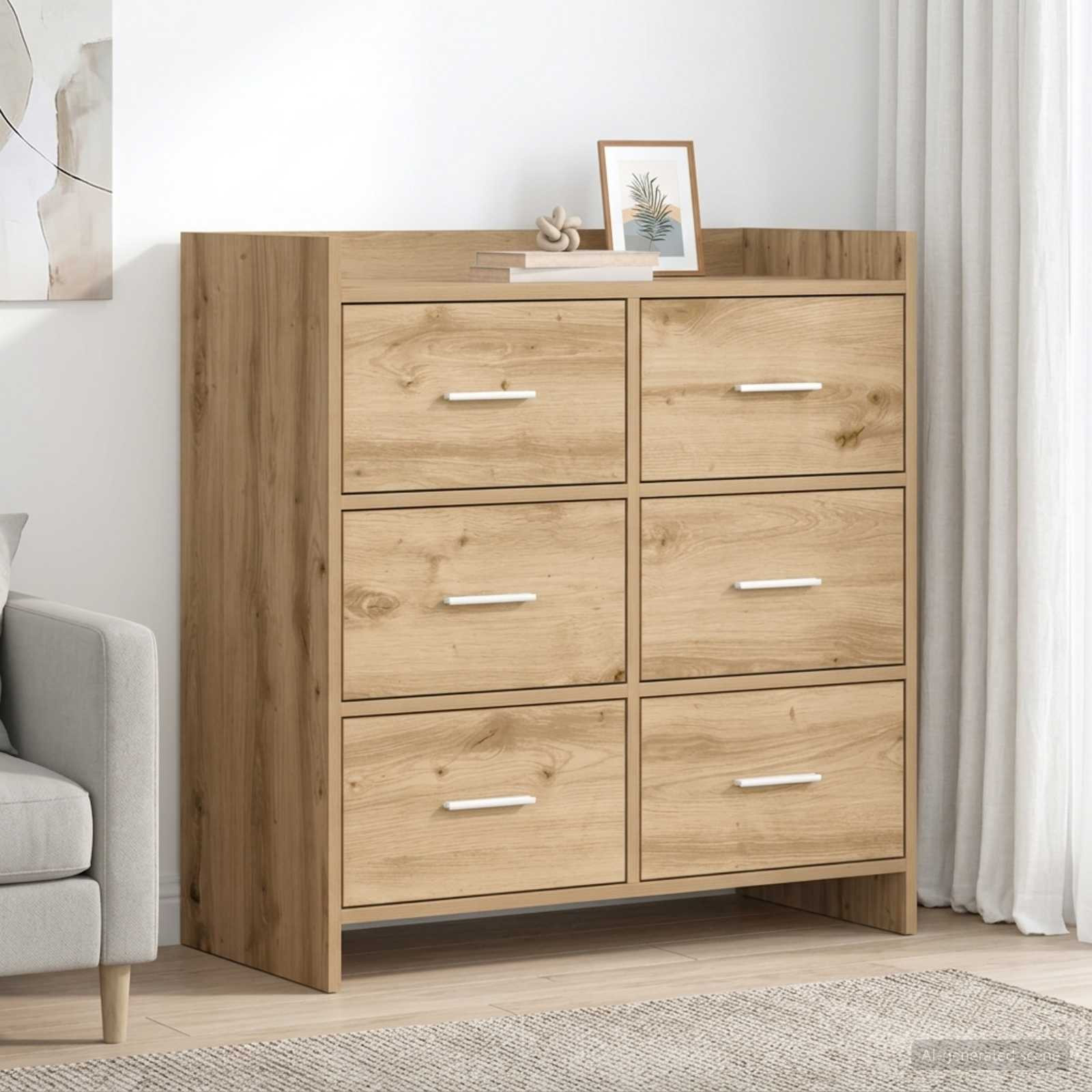 vidaXL Sideboard Artisan-Eiche 75 x 33 x 80 cm Holzwerkstoff