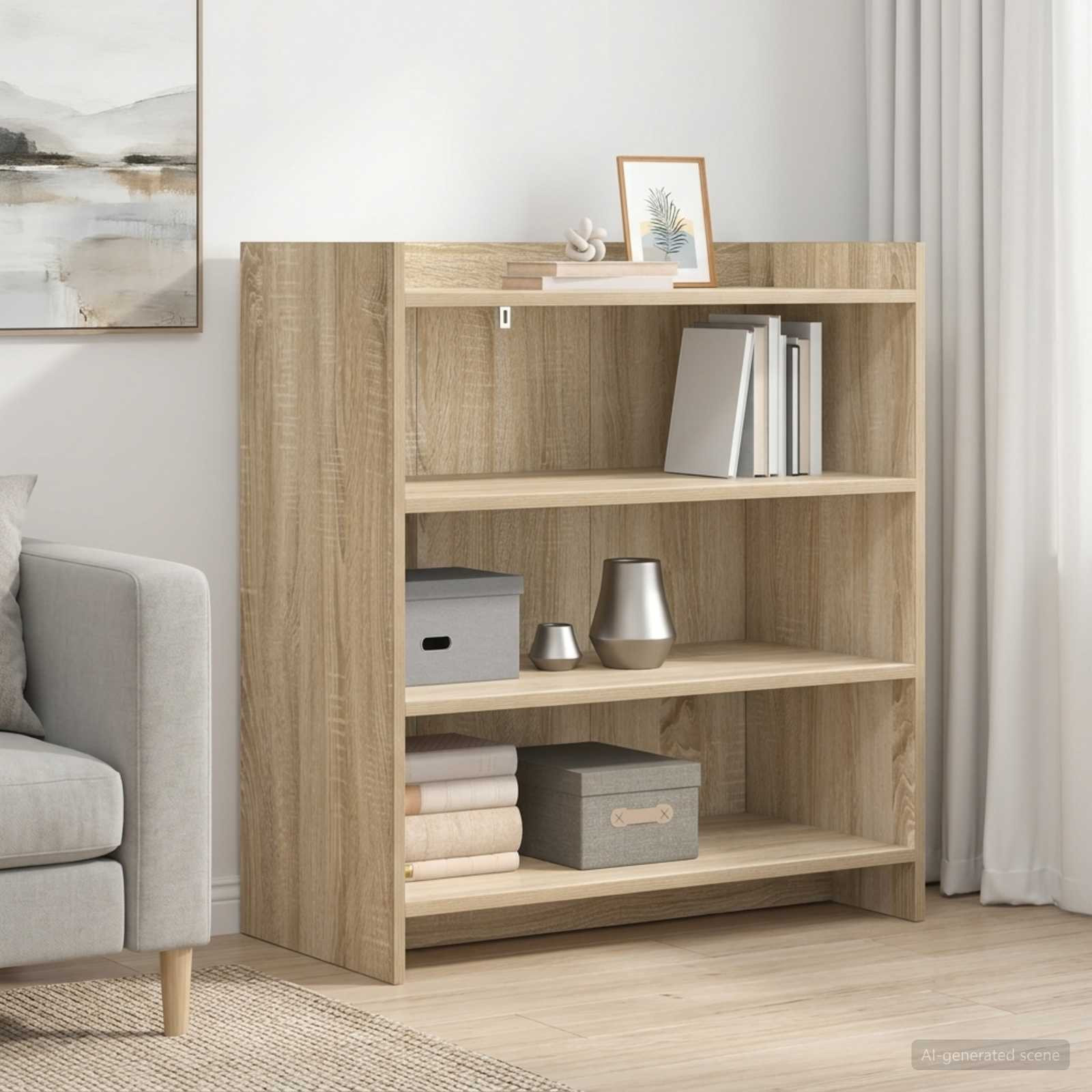 vidaXL Sideboard Sonoma-Eiche 75 x 36 x 80 cm Holzwerkstoff
