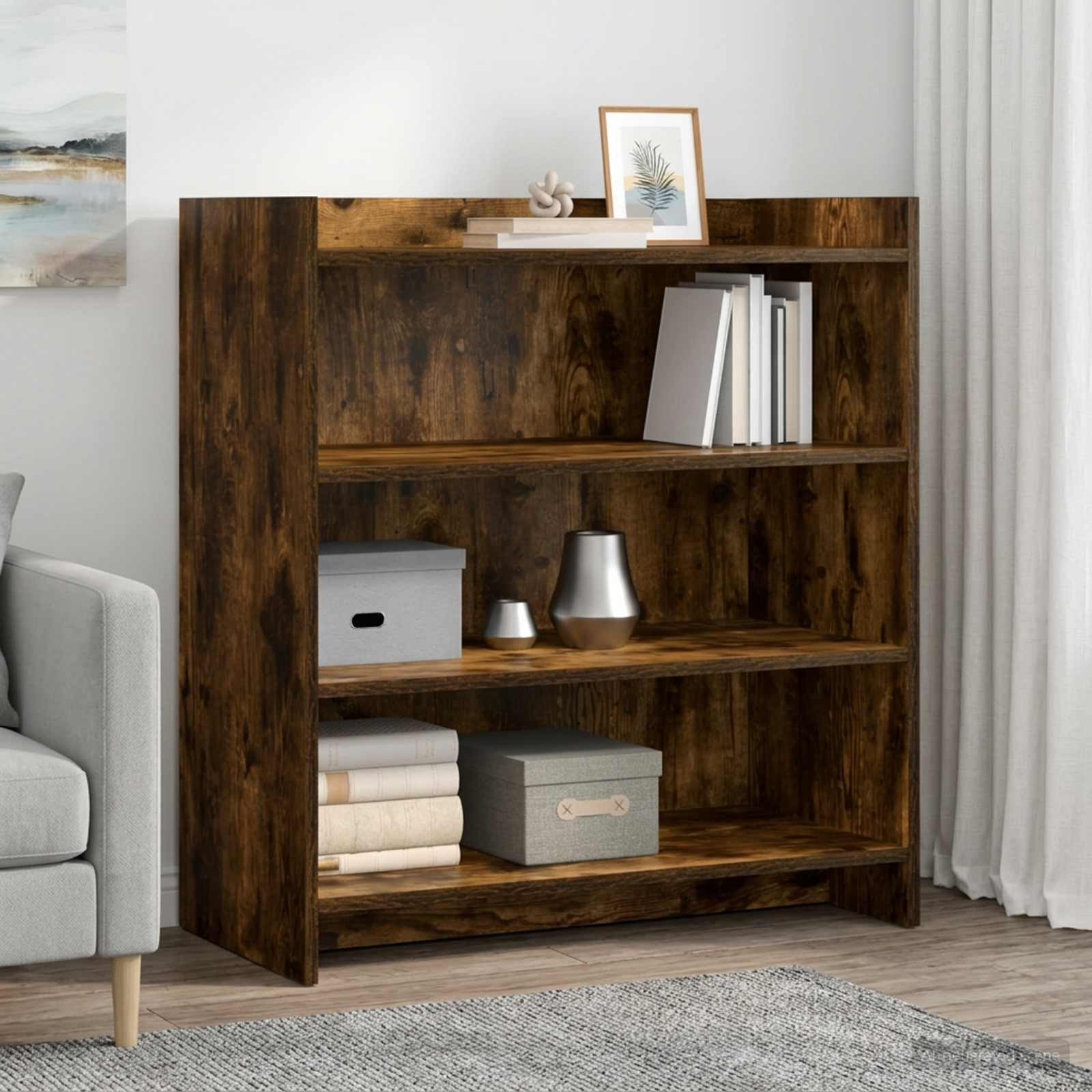 vidaXL Sideboard Geräucherte Eiche 75 x 36 x 80 cm Holzwerkstoff