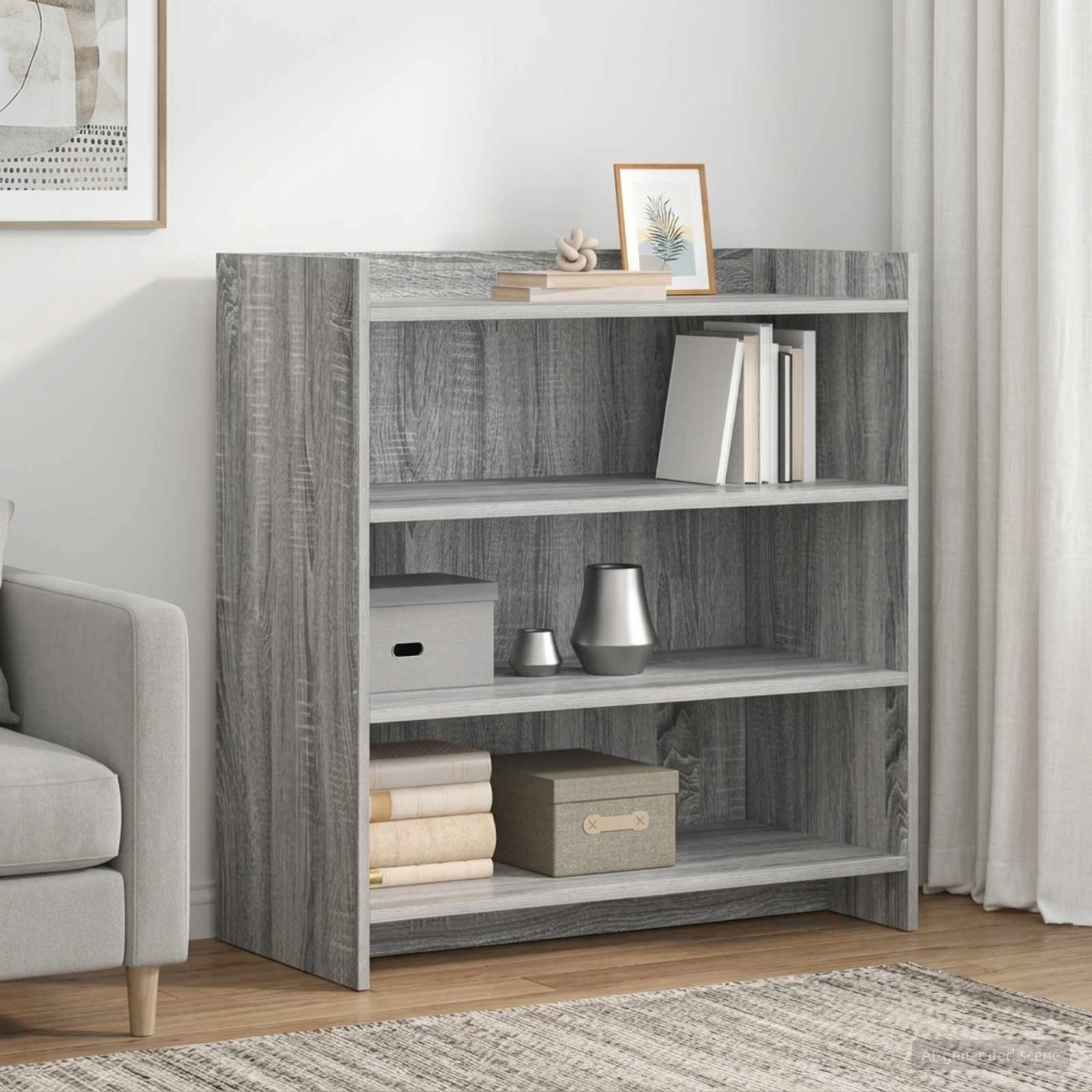 vidaXL Sideboard Grau Sonoma 75 x 36 x 80 cm Holzwerkstoff