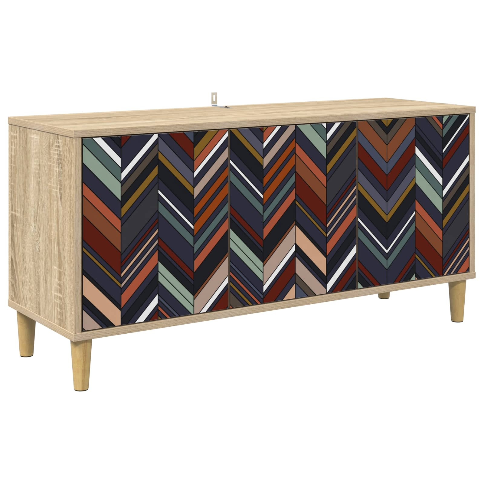 vidaXL TV-Schrank OMMEN 102 x 33 x 50 cm Sonoma Holzwerkstoff