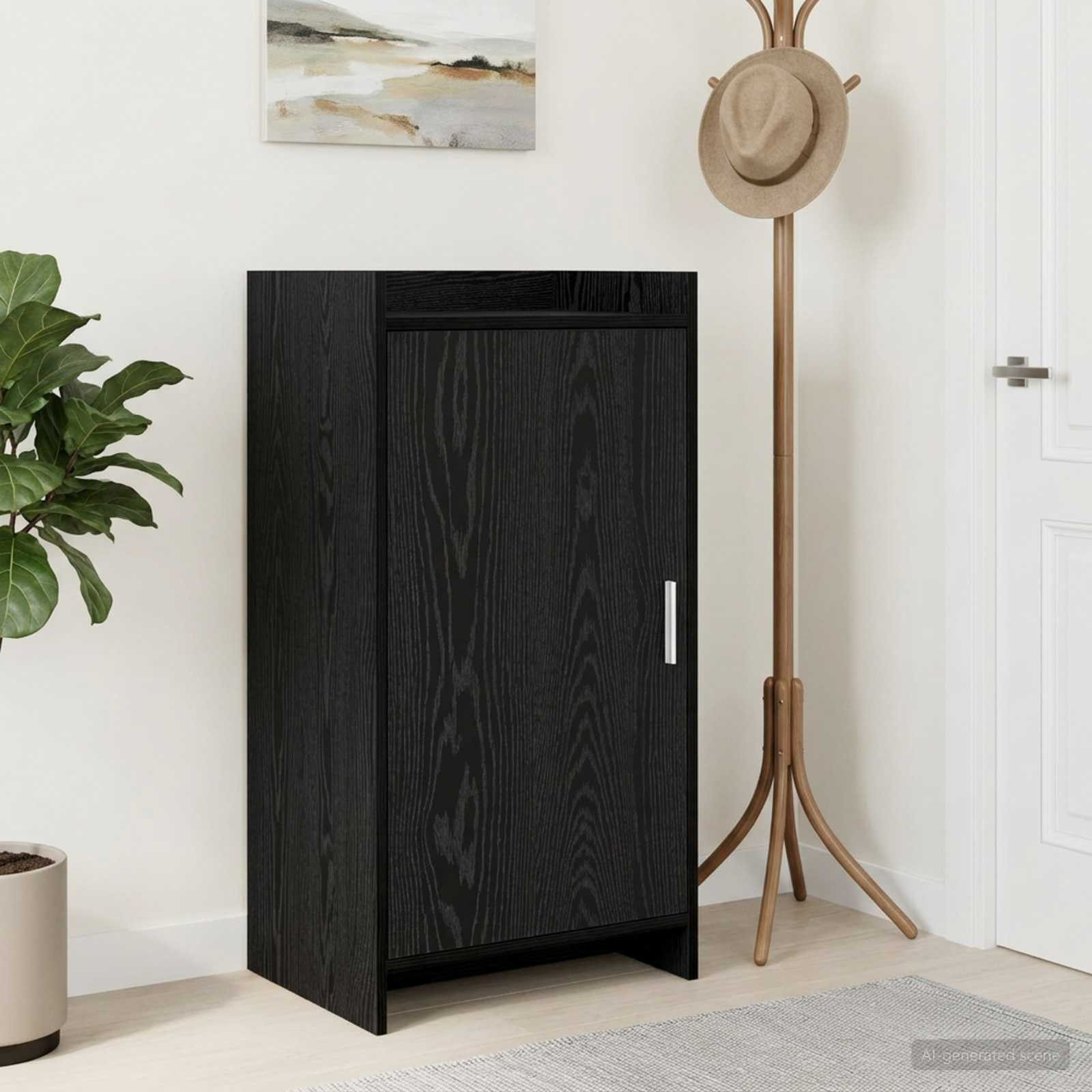 vidaXL Schuhschrank Schwarze Eiche 48 x 36 x 92 cm Holzwerkstoff