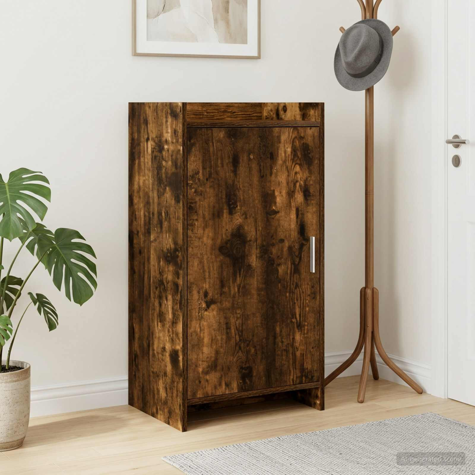 vidaXL Schuhschrank Geräucherte Eiche 48 x 36 x 92 cm Holzwerkstoff