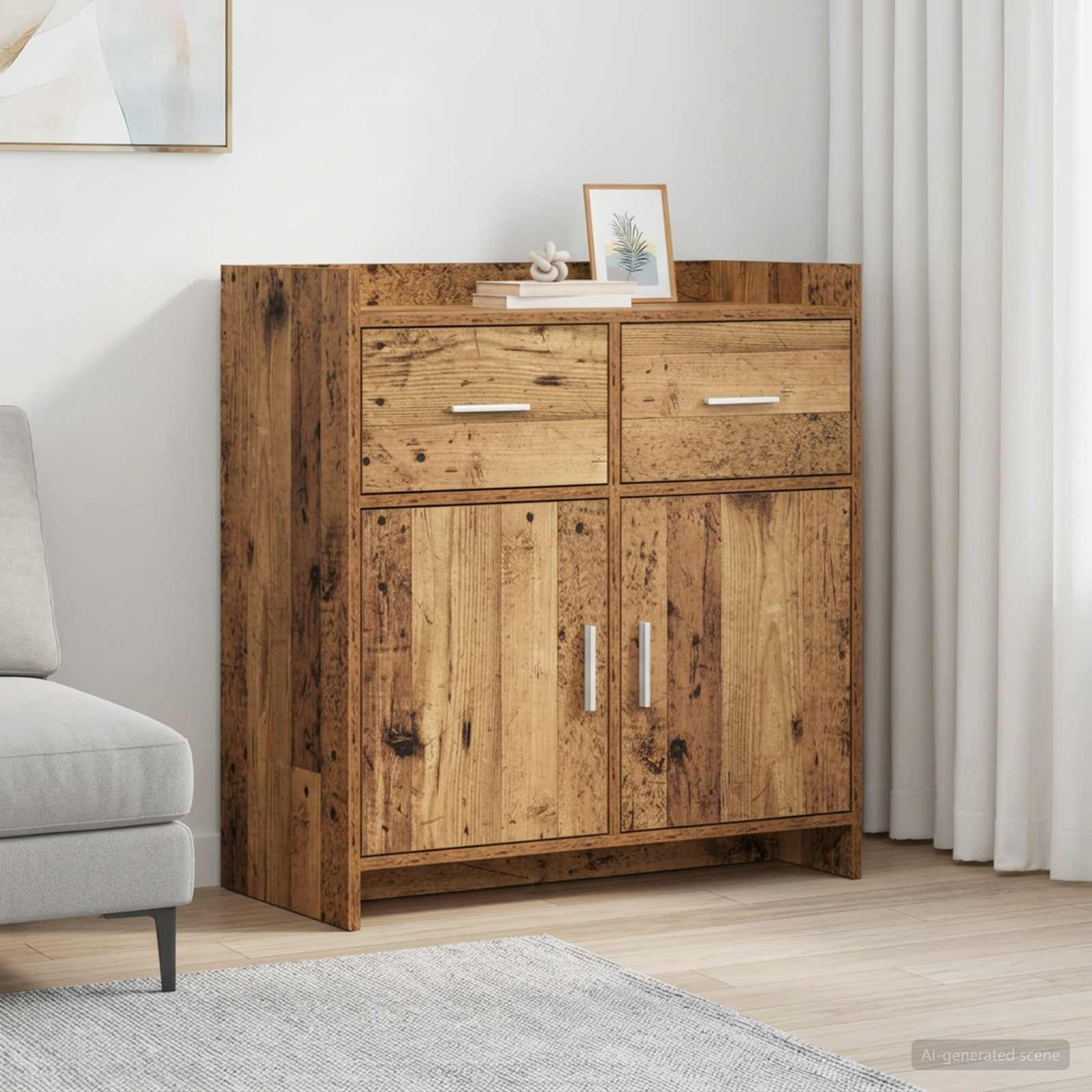 vidaXL Sideboard Altholz 75 x 36 x 80 cm Holzwerkstoff