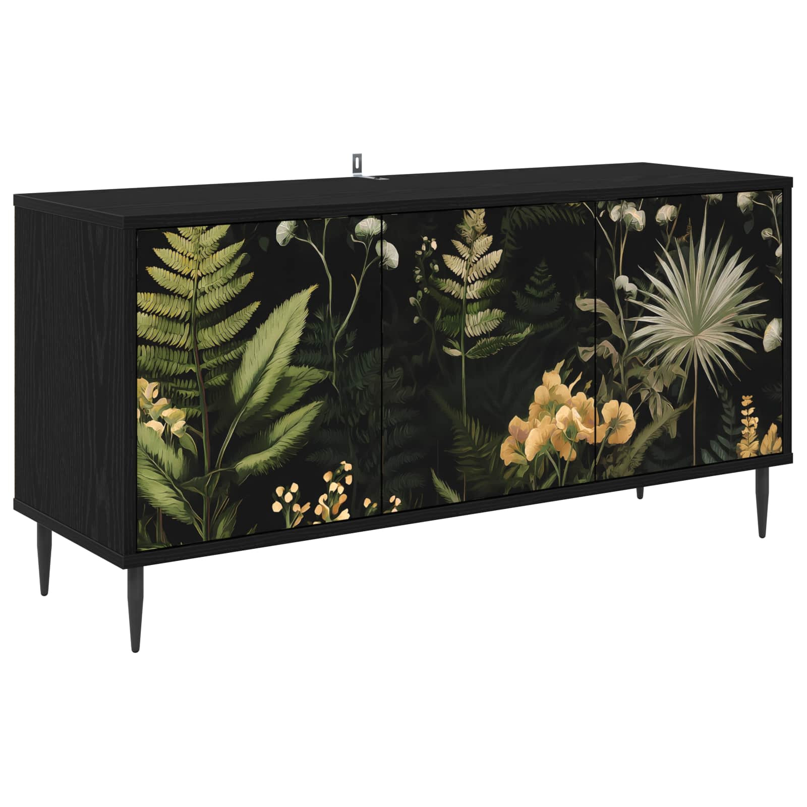 vidaXL TV-Schrank RHENEN 102 x 33 x 51 cm Schwarz Eichen-Optik
