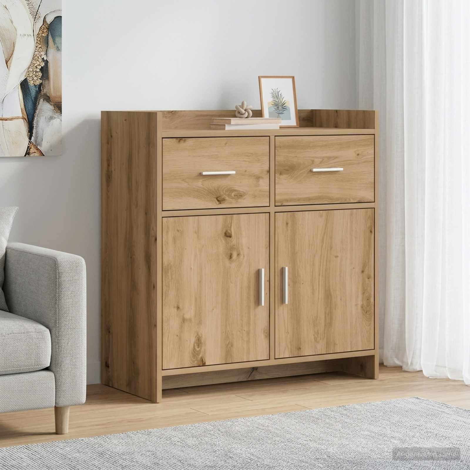 vidaXL Sideboard Artisan-Eiche 75 x 36 x 80 cm Holzwerkstoff