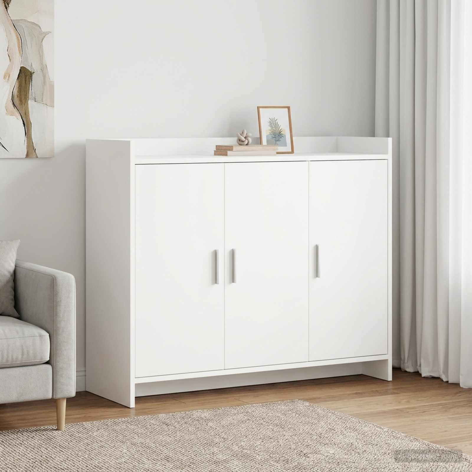 vidaXL Sideboard Weiß 98,5 x 33 x 80 cm Holzwerkstoff
