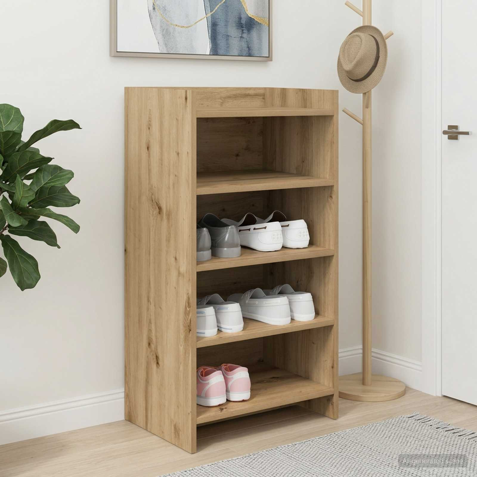vidaXL Schuhschrank 48 x 36 x 92 cm Holzwerkstoff Artisan-Eiche