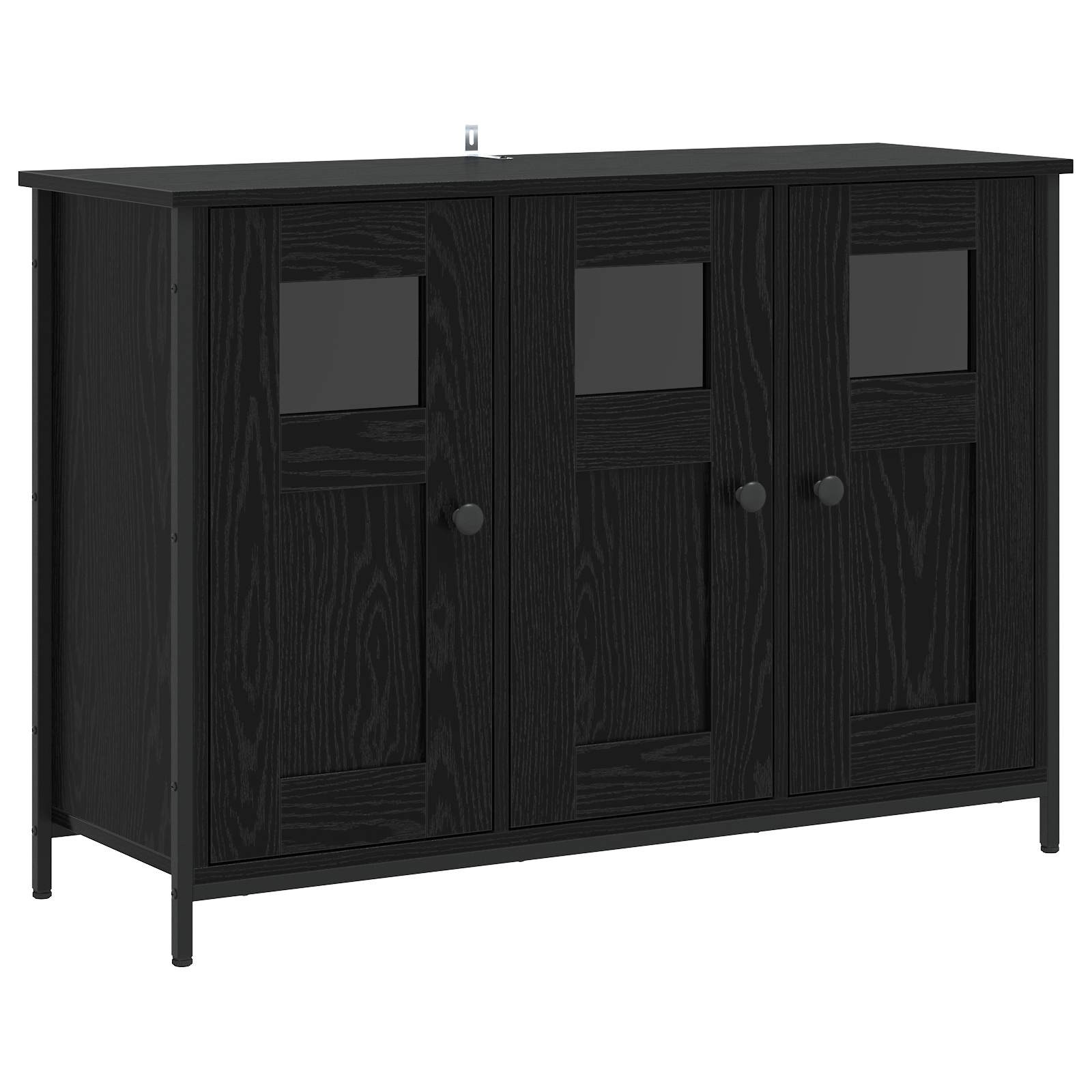 vidaXL Sideboard Schwarze Eiche 100 x 35 x 70 cm Holzwerkstoff
