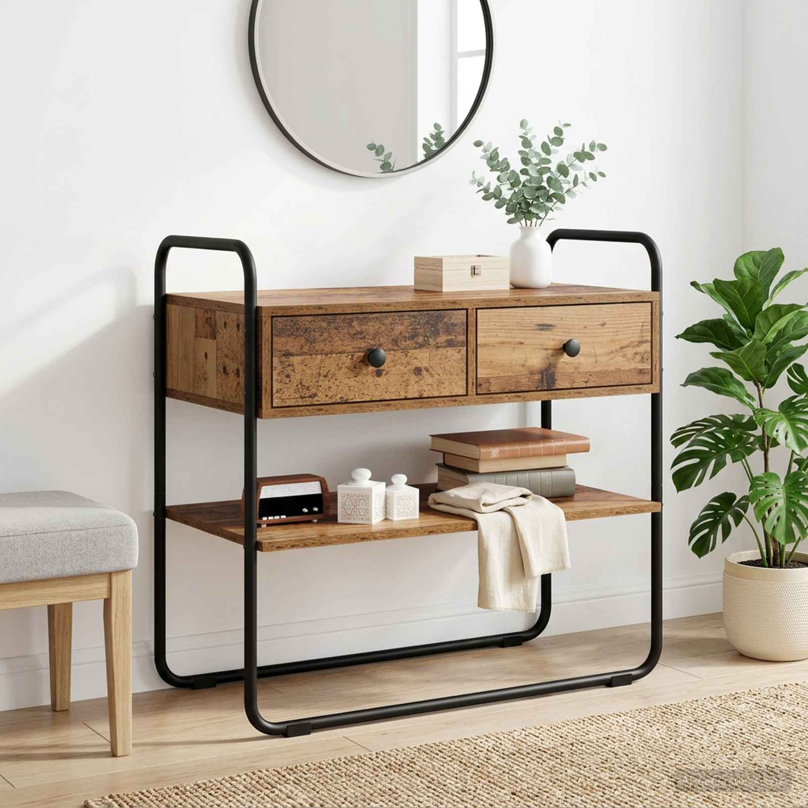 vidaXL Konsolentisch Altholz 80 x 40 x 75 cm Holzwerkstoff
