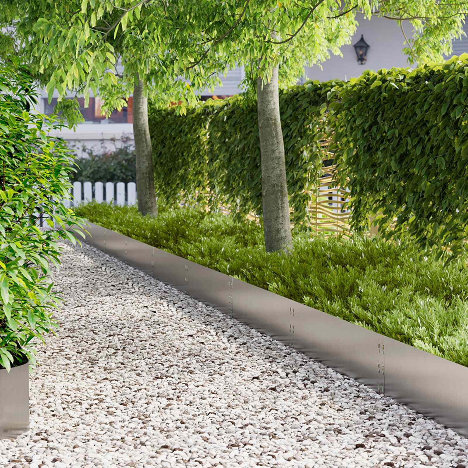vidaXL Raseneinfassung 20 pcs 100 x 30 cm Stahl Silber