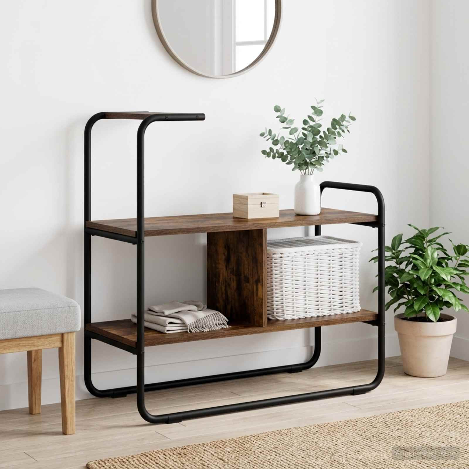 vidaXL Konsolentisch Geräucherte Eiche 80 x 35 x 75 cm Holzwerkstoff