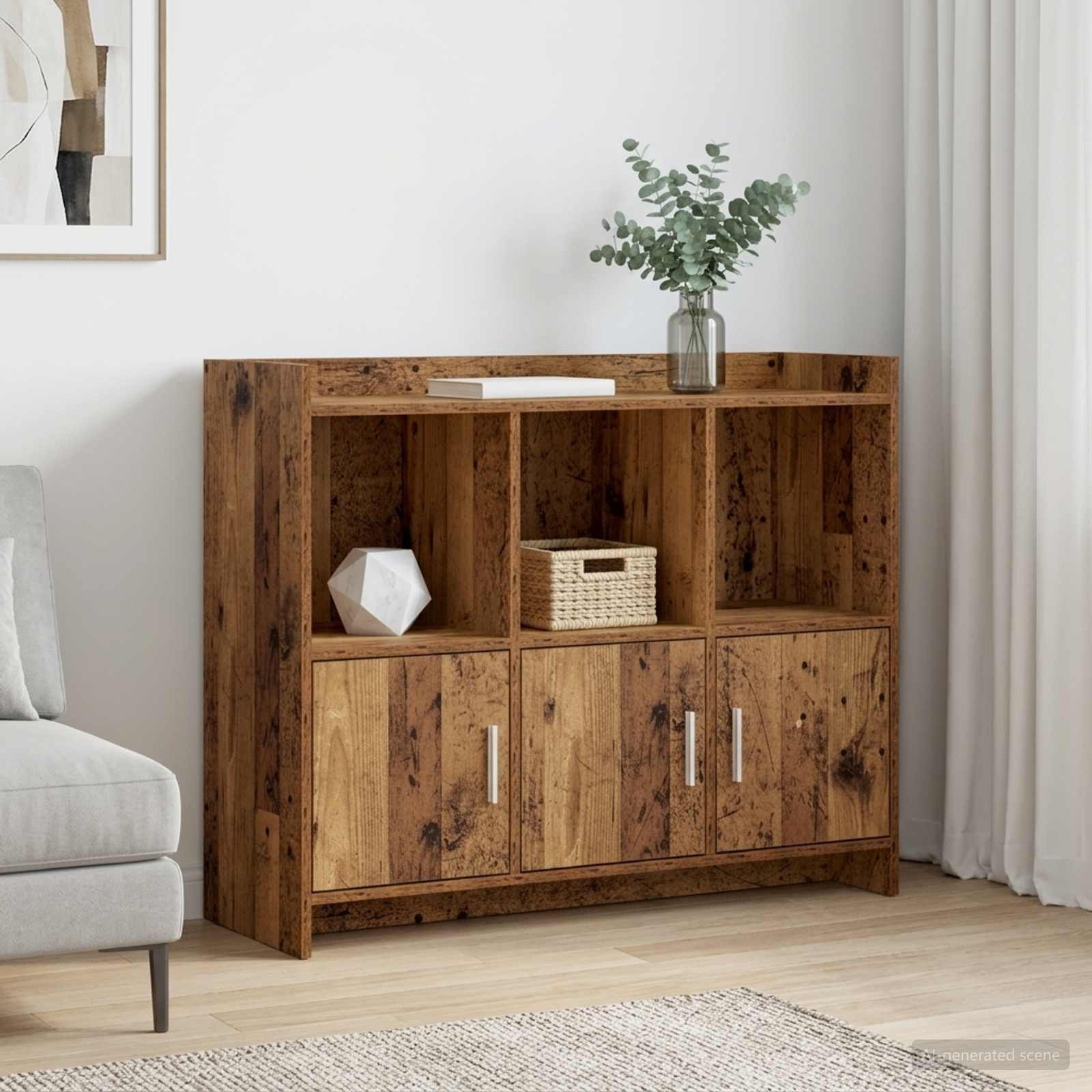 vidaXL Sideboard Altholz 98,5 x 33 x 80 cm Holzwerkstoff