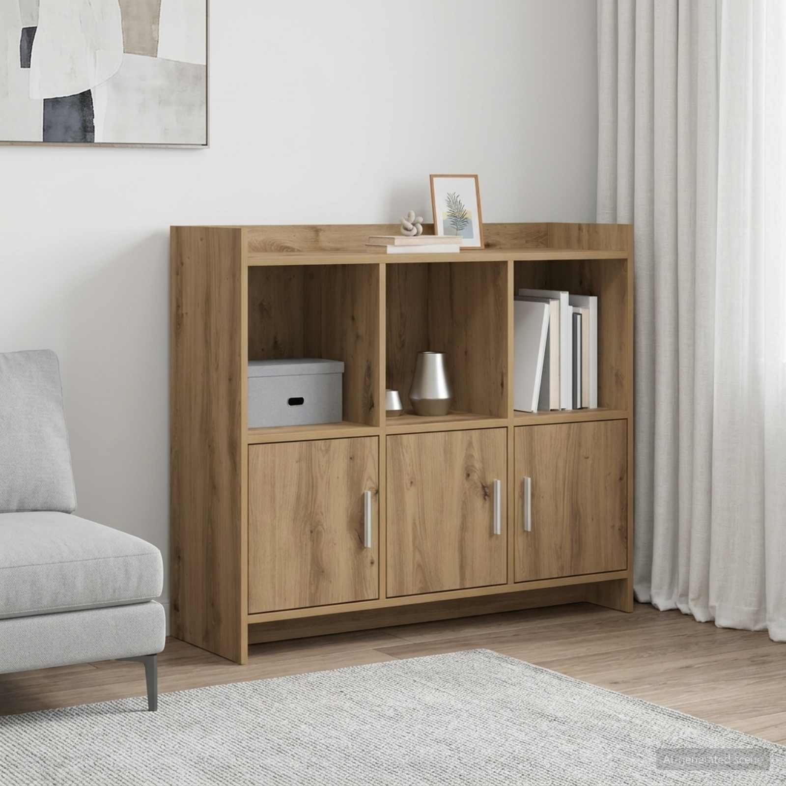 vidaXL Sideboard Artisan-Eiche 98,5 x 33 x 80 cm Holzwerkstoff
