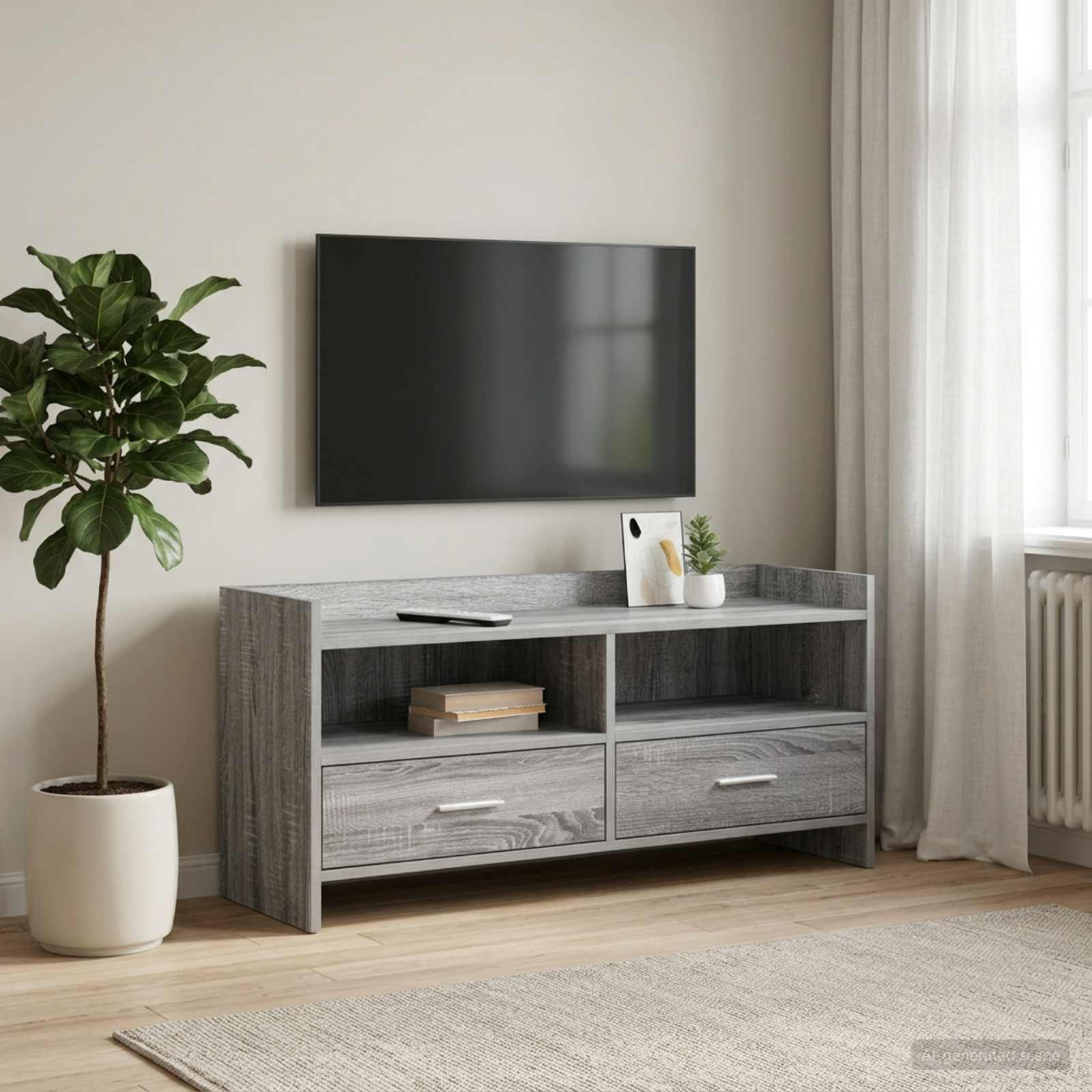 vidaXL TV-Schränk 100 x 33 x 47 cm Grau Sonoma Holzwerkstoff
