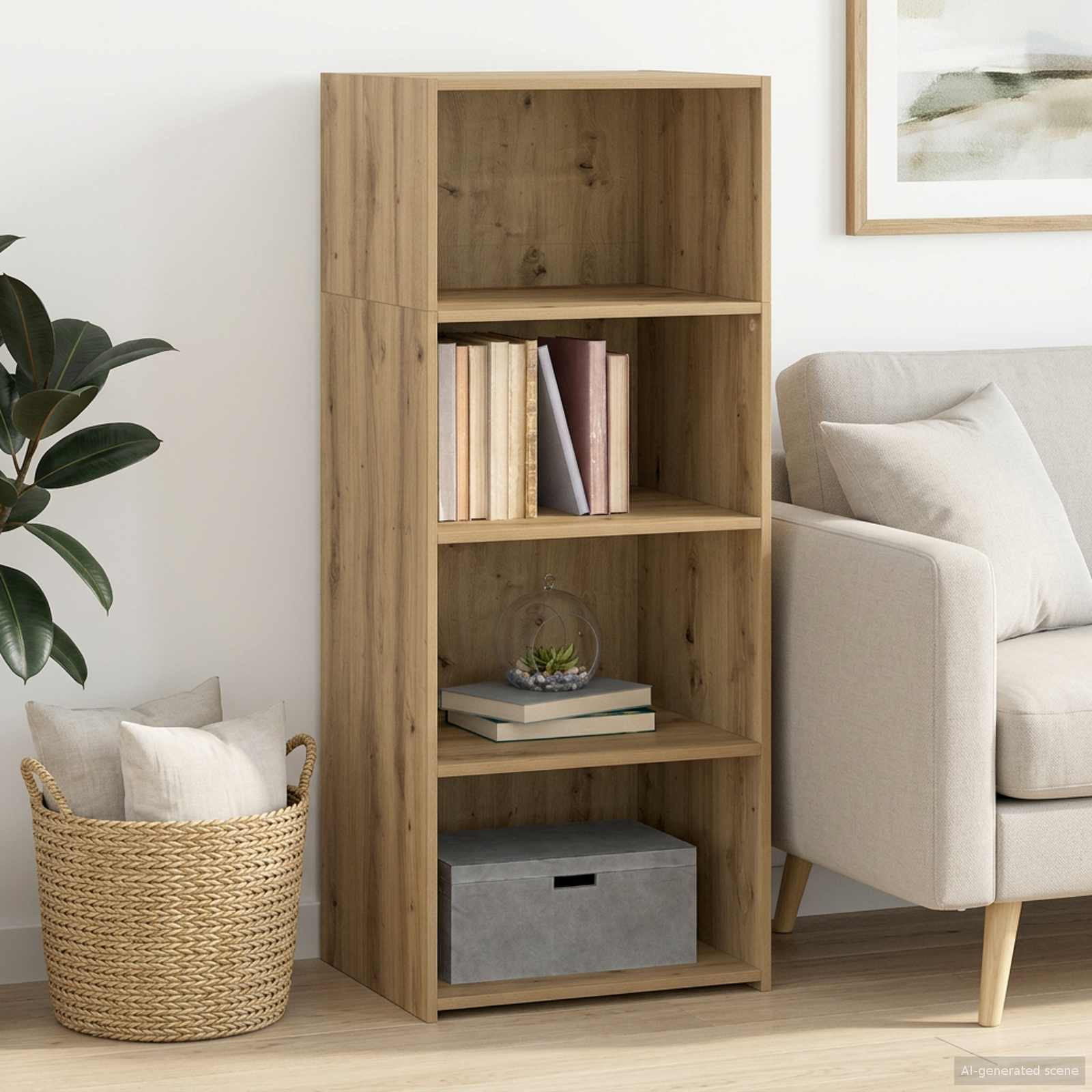 vidaXL Highboard Artisan-Eiche 50 x 41 x 124 cm Holzwerkstoff