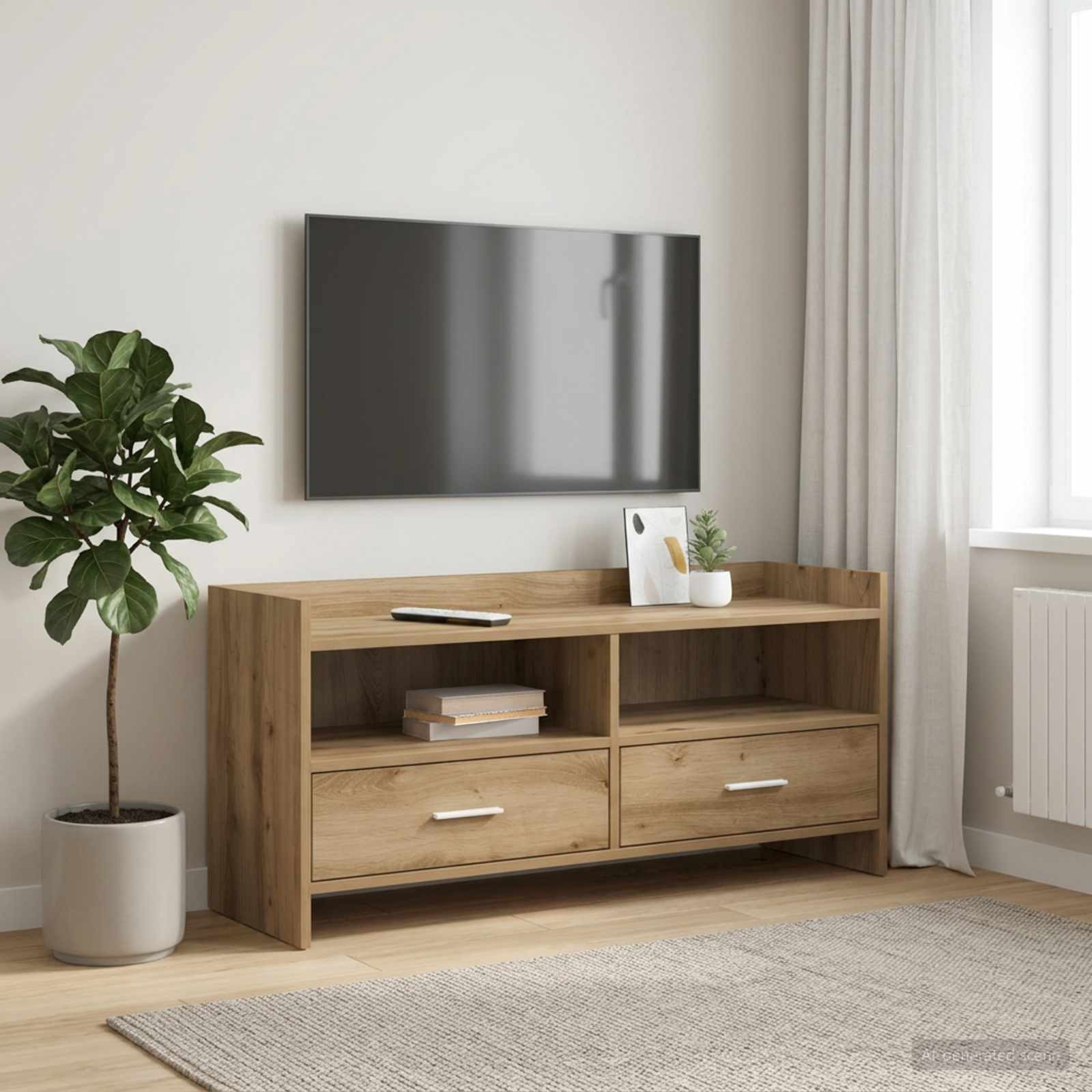 vidaXL TV-Schränk 100 x 33 x 47 cm Artisan-Eiche Holzwerkstoff