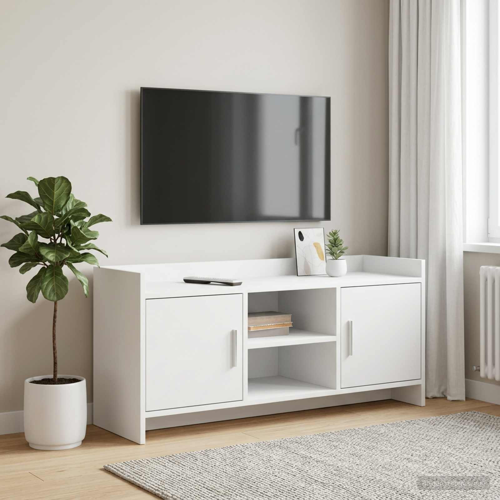 vidaXL TV-Schränk 102 x 33 x 47 cm Weiß Holzwerkstoff