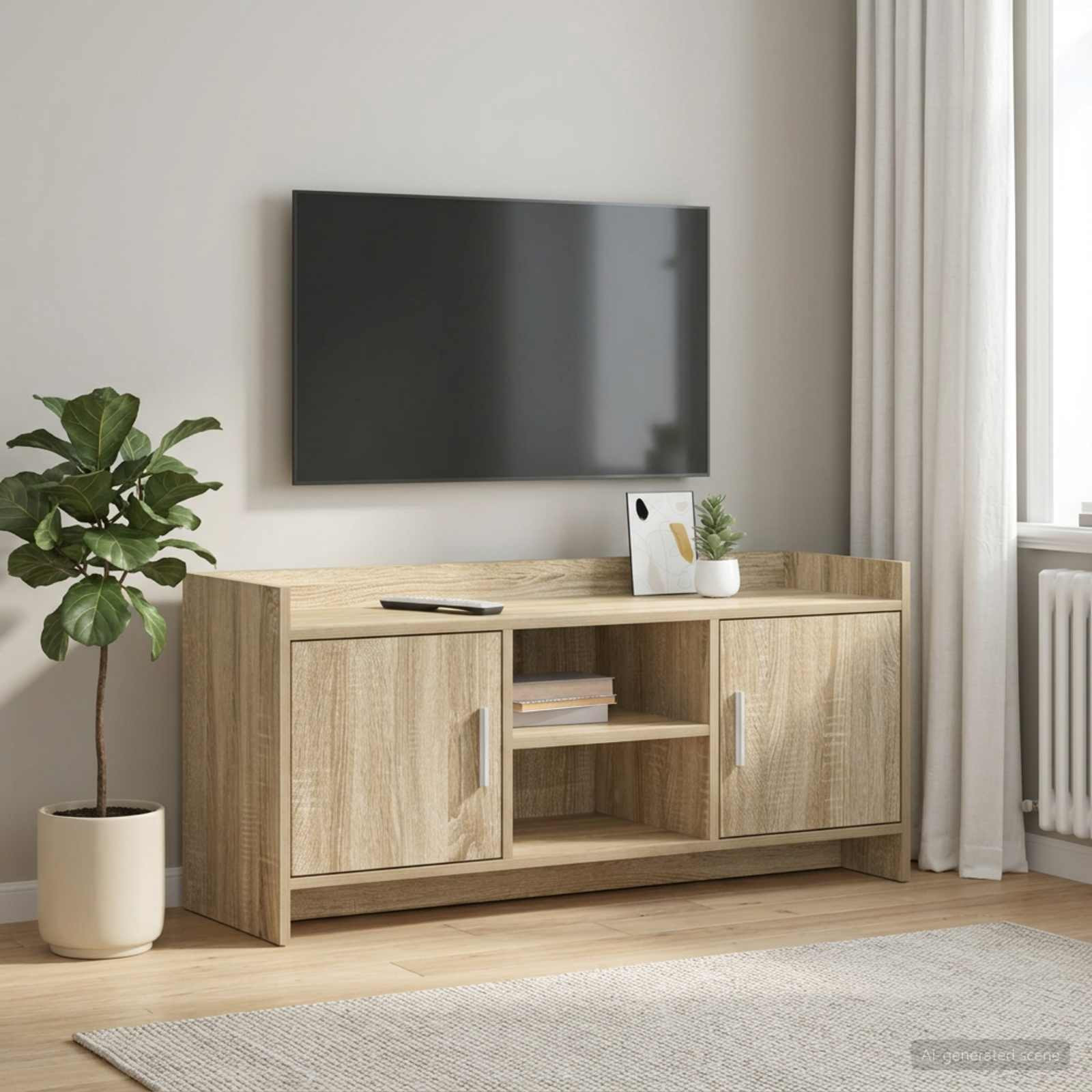 vidaXL TV-Schränk 102 x 33 x 47 cm Sonoma-Eiche Holzwerkstoff