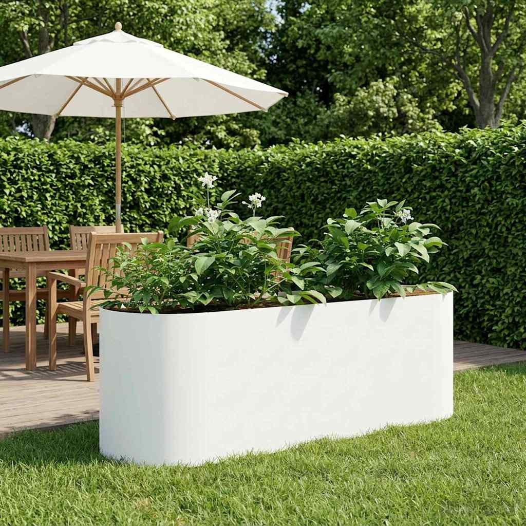 vidaXL Hochbeet im Garten Weiß 120 x 40 x 40 cm