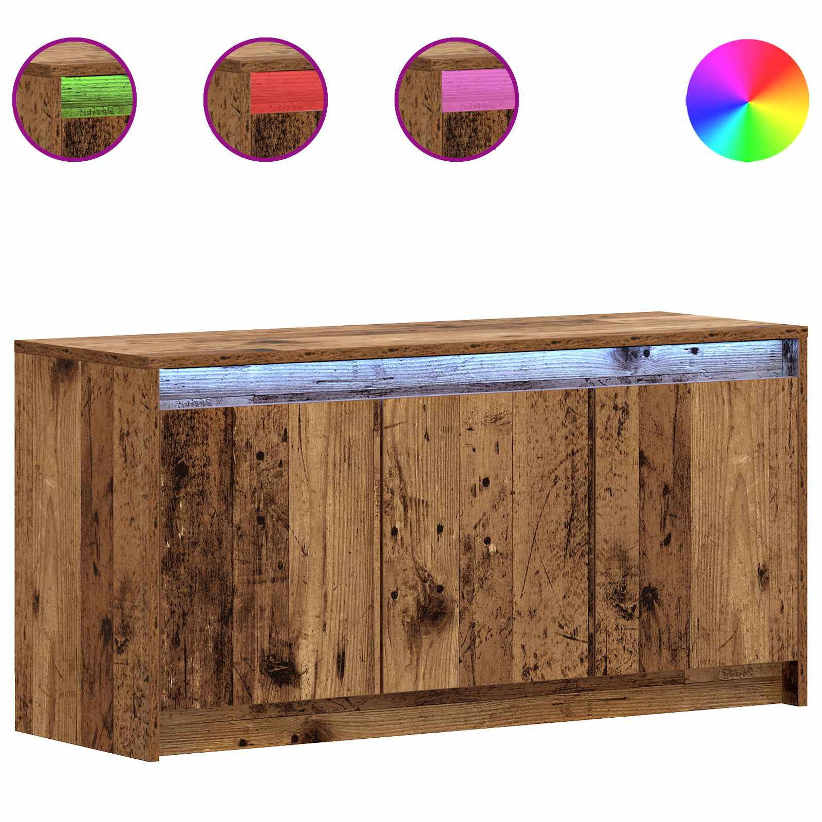 vidaXL TV-Schränk 100 x 34 x 50 cm Altholz Holzwerkstoff